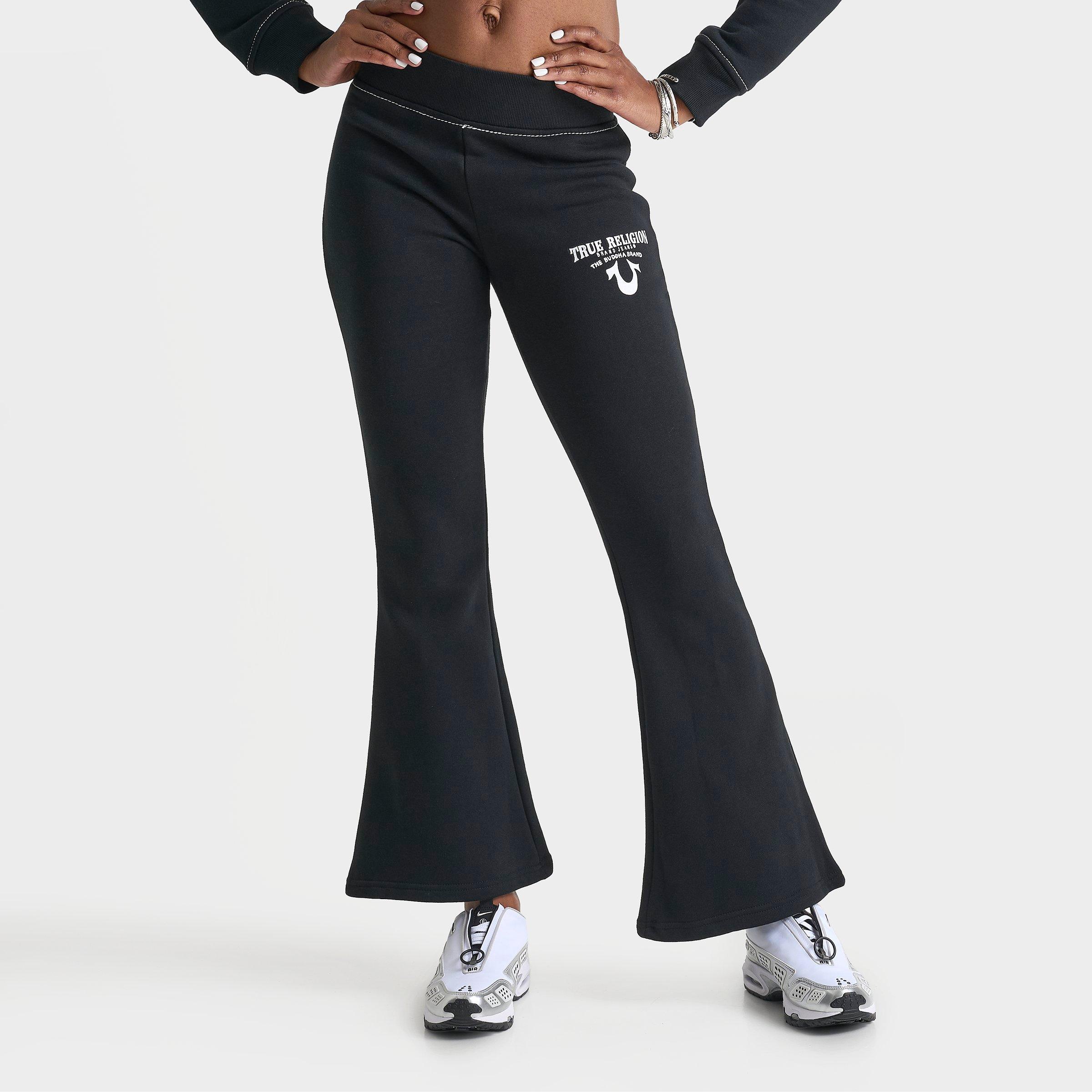 True Religion Women's Crystal Wing Big T Flare Sweatpants In Black