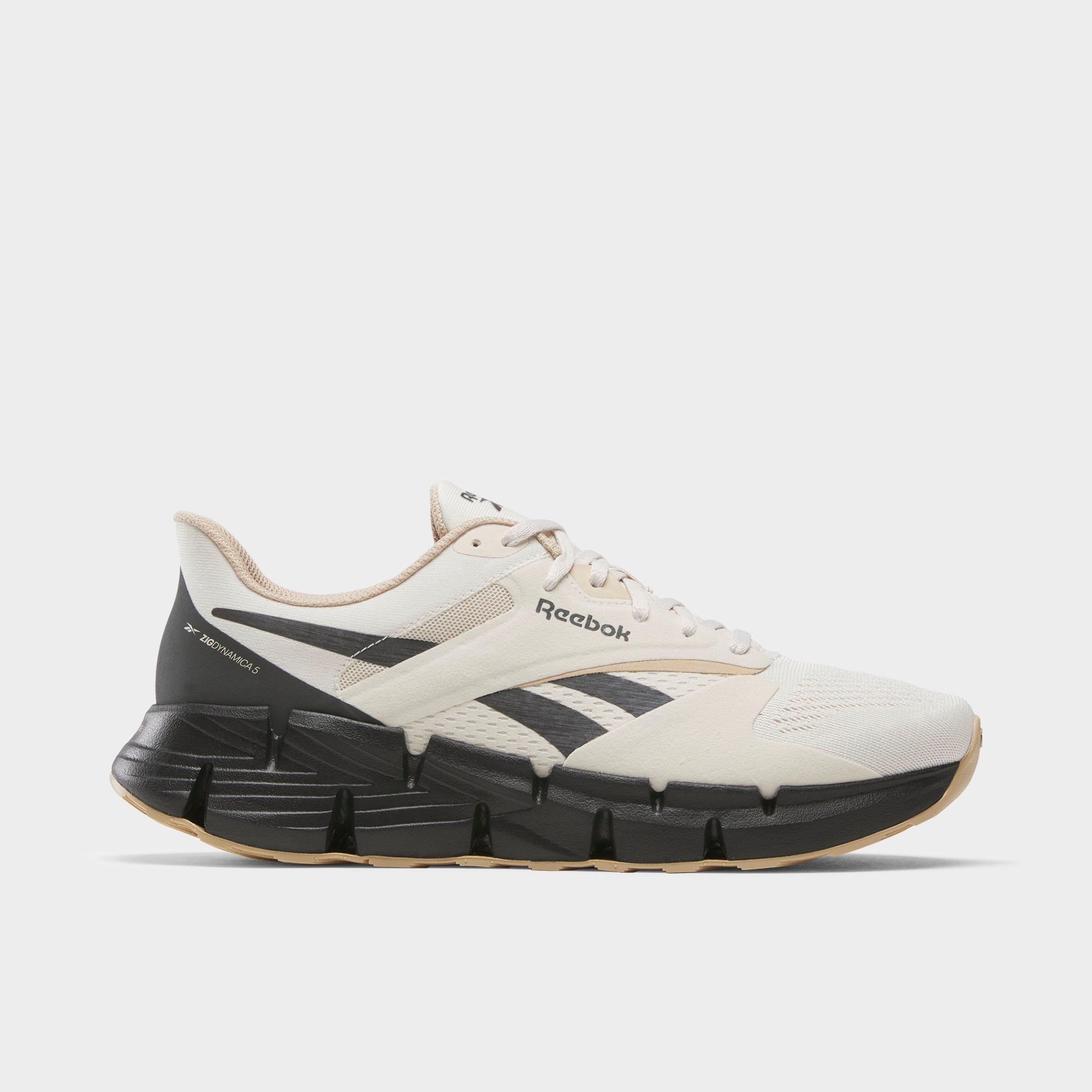 Reebok Men's Zig Dynamica 5 Running Shoes in Sand/Tan/Washed Black Size: 4.0