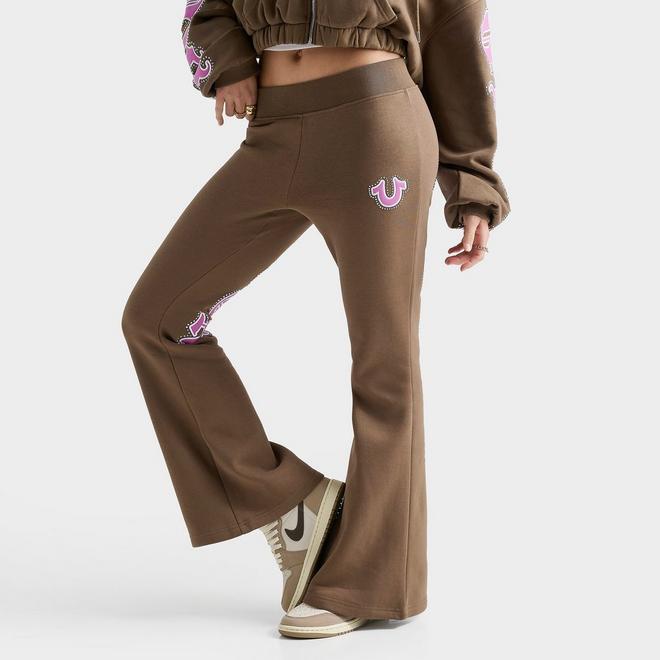 Women's True Religion Crystal Logo Flare Pants 
