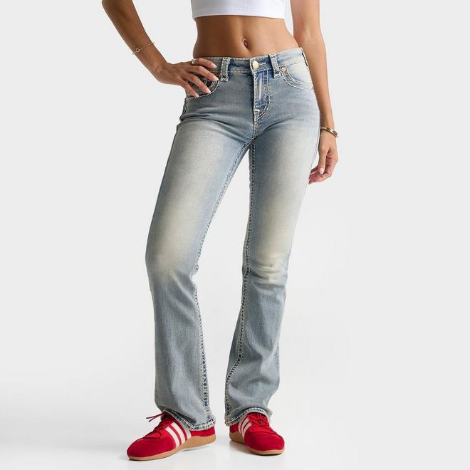 Women's True Religion Becca Tiger Super T Flap Mid-Rise Bootcut Jeans