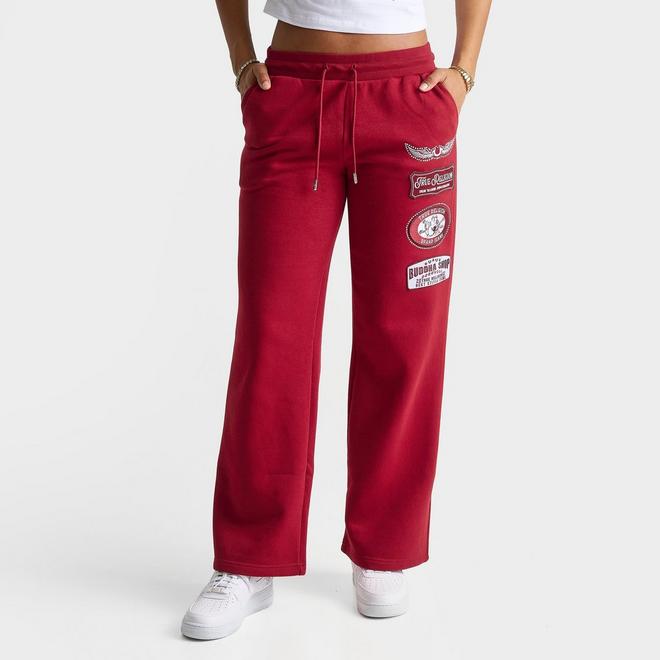 Women's True Religion Crystal Patch Mid-Rise Straight Leg Sweatpants