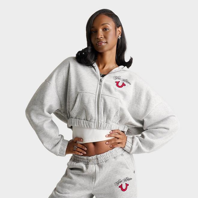 Women's True Religion Appliqué Girlfriend Full-Zip Hoodie