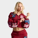 Women's True Religion Crystal Patch Girlfriend Cropped Full-Zip