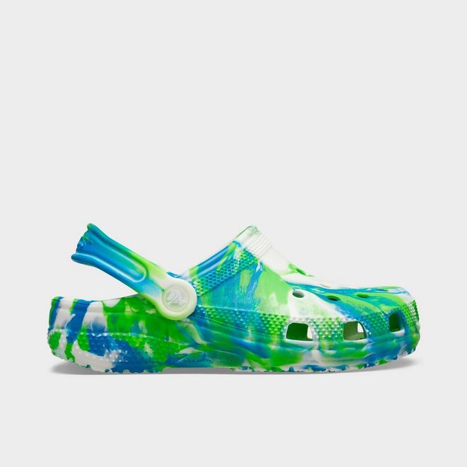 Little Kids' Crocs Glow-In-The-Dark Marbled Classic Clog Shoes