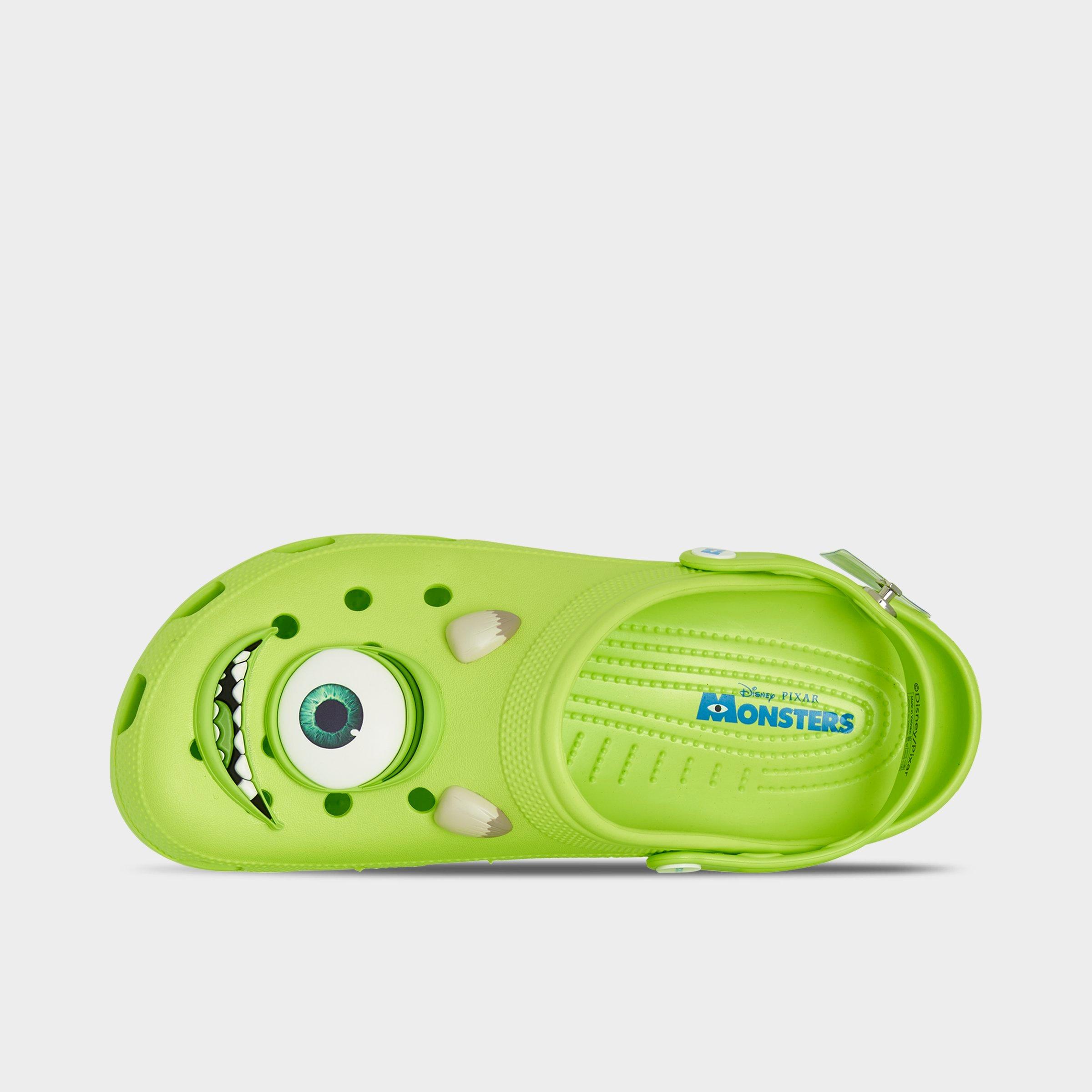 Crocs Men's x Monsters, Inc. Classic Clog Shoes in Lime Green Size: 7.0