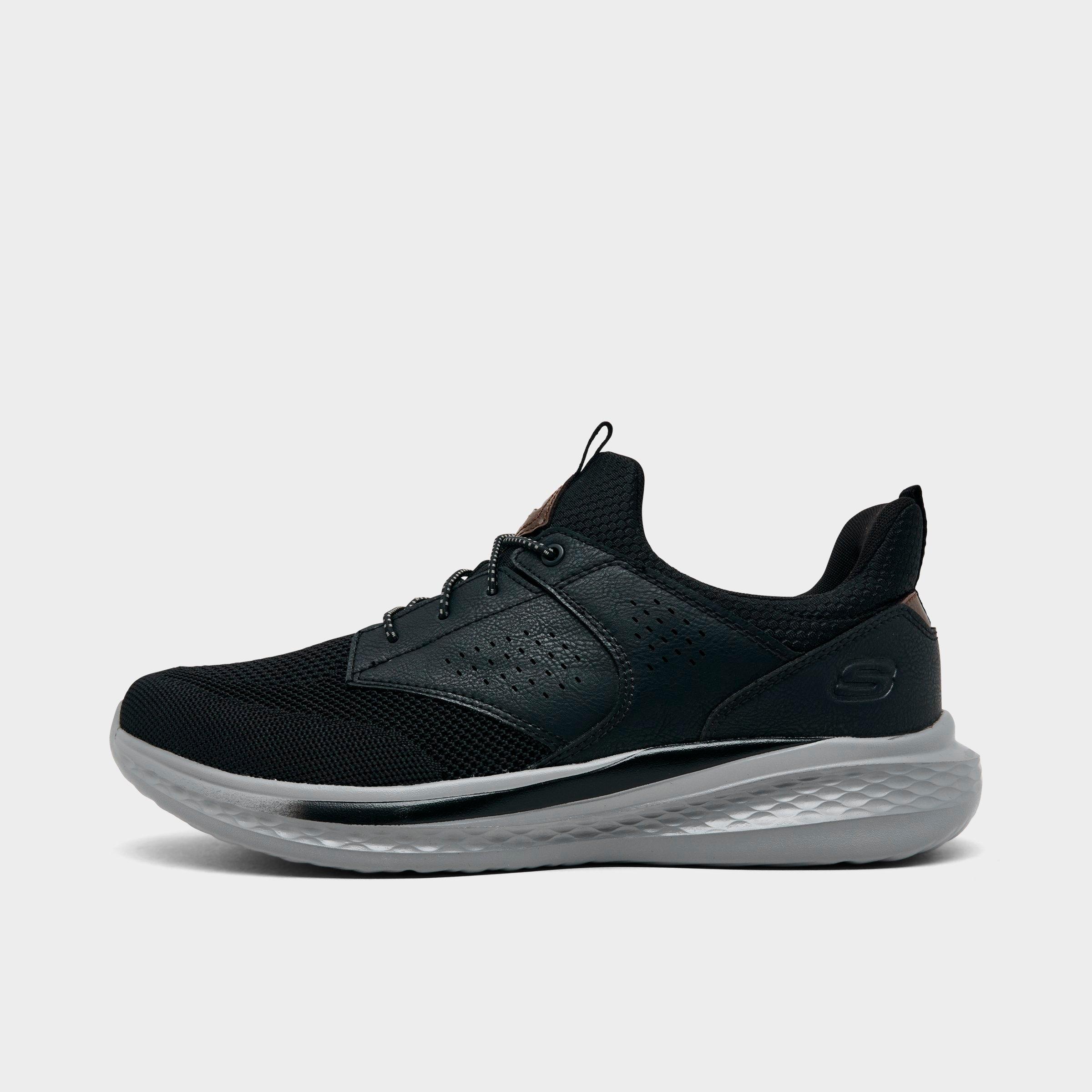 Men's Skechers Relaxed Fit: Slade - Breyer Casual Shoes (Wide Width) in Black/Grey Size: 9.0