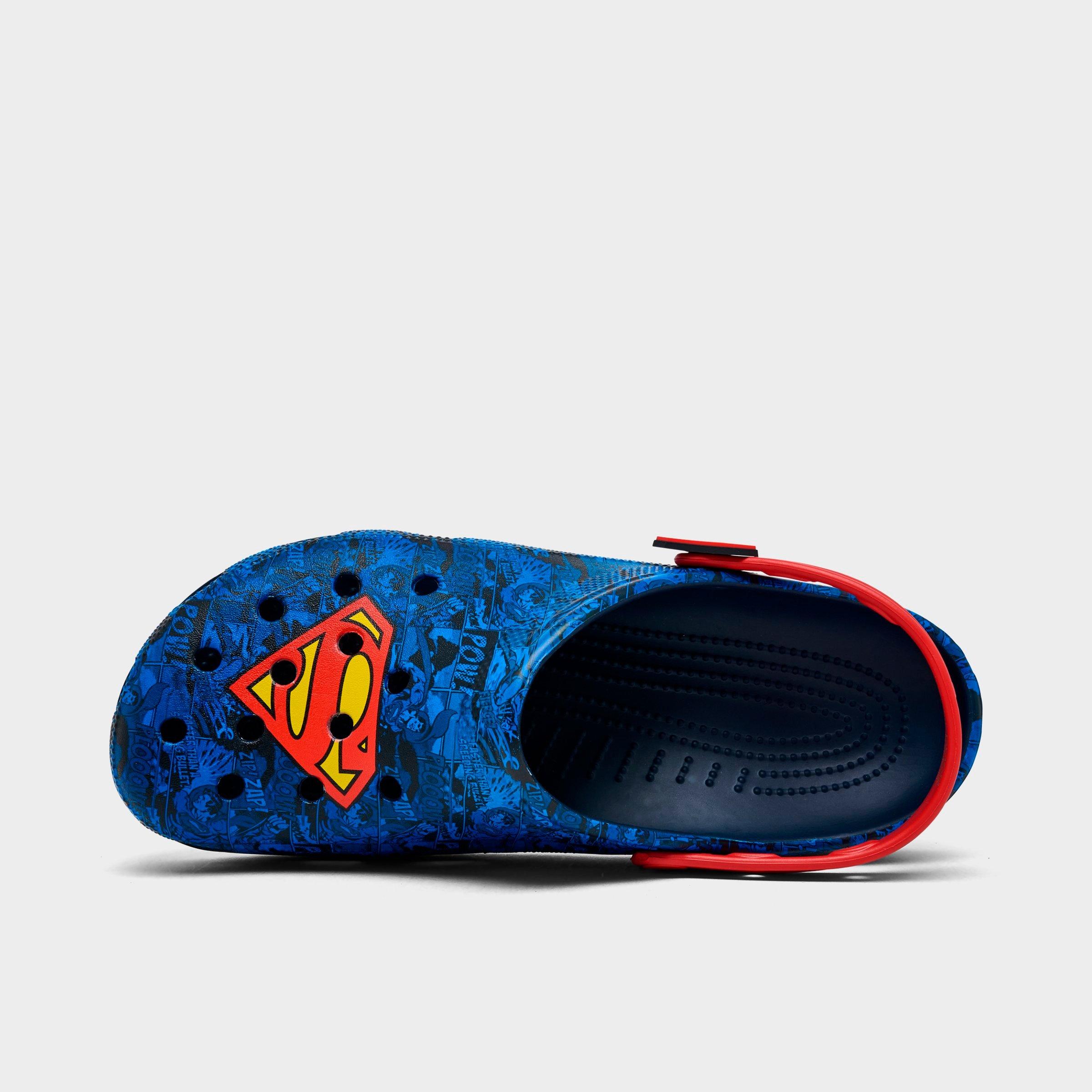Crocs Men's x Superman Classic Clog Shoes in Blue/Red/Yellow Size: 7.0