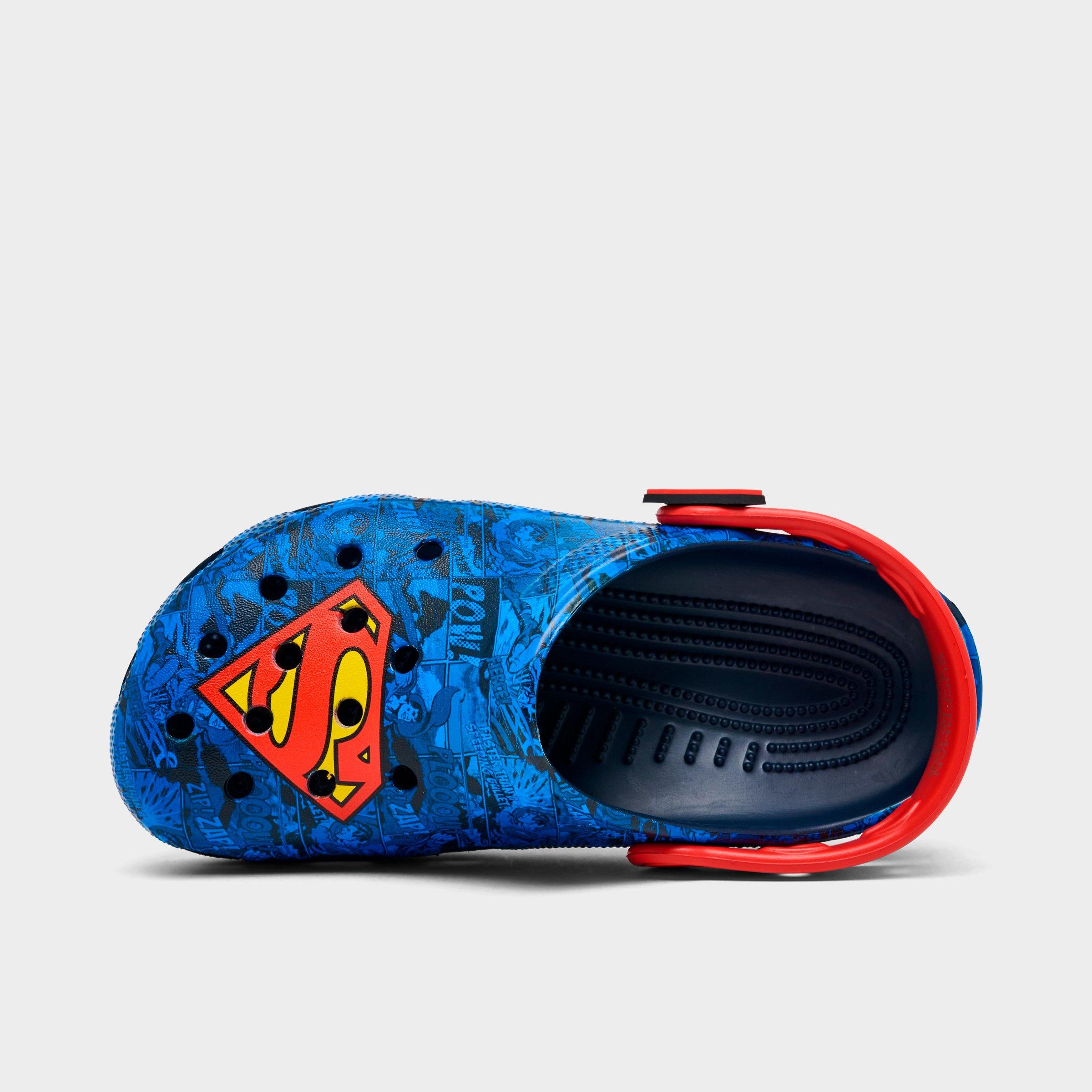Crocs Little Kids x Superman Clog Shoes in Blue/Red/Yellow Size: 13.0