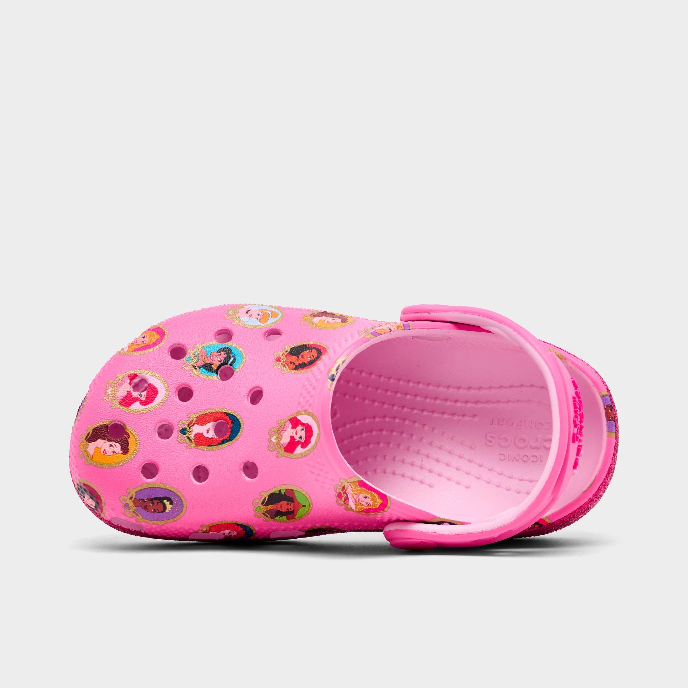 Crocs Girls' Toddler Disney Princess Classic Clog Shoes in Pink/Pink Multi Size 8