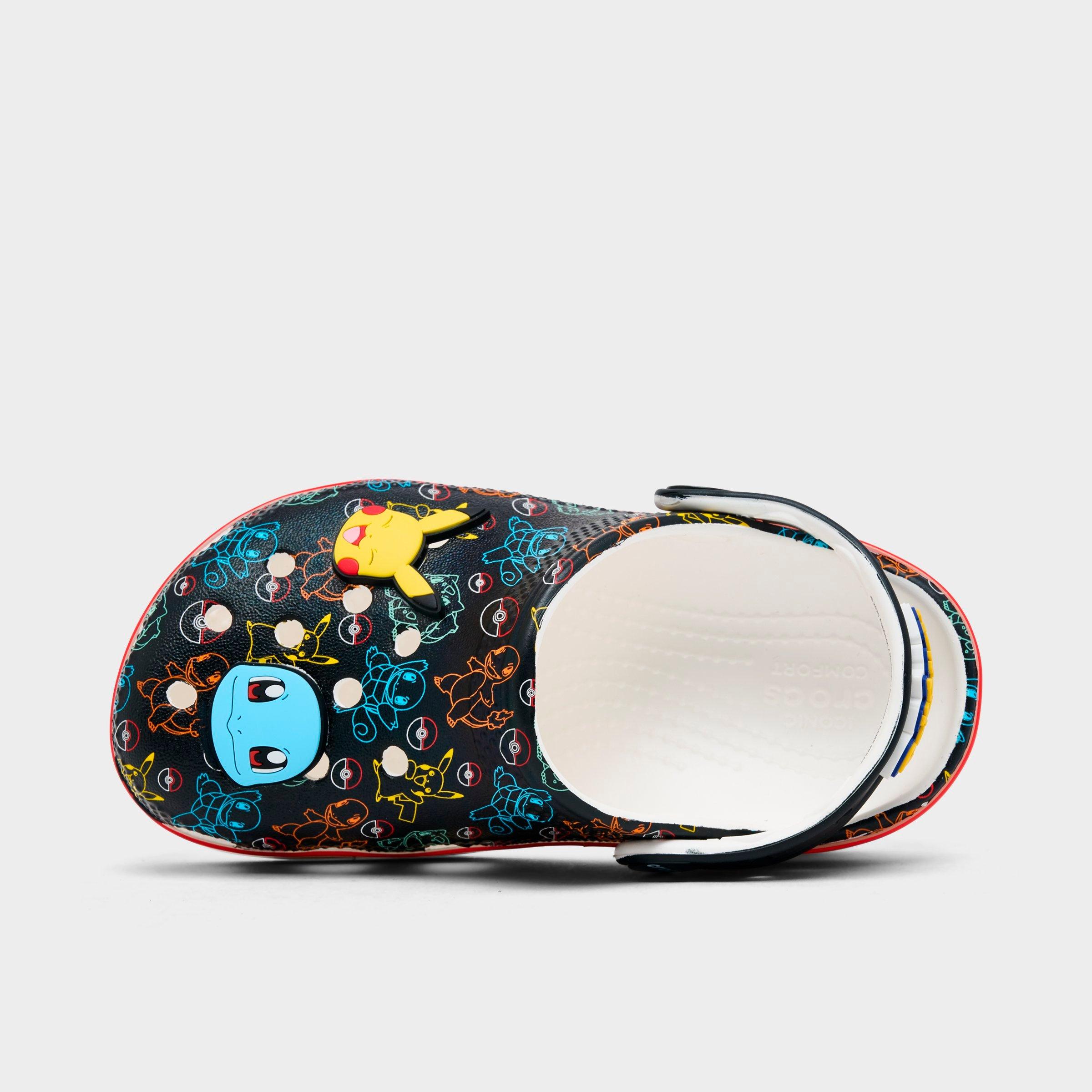 Crocs Kids Toddler x Pokemon Classic Clog Shoes in Black Multi Size: 4.0