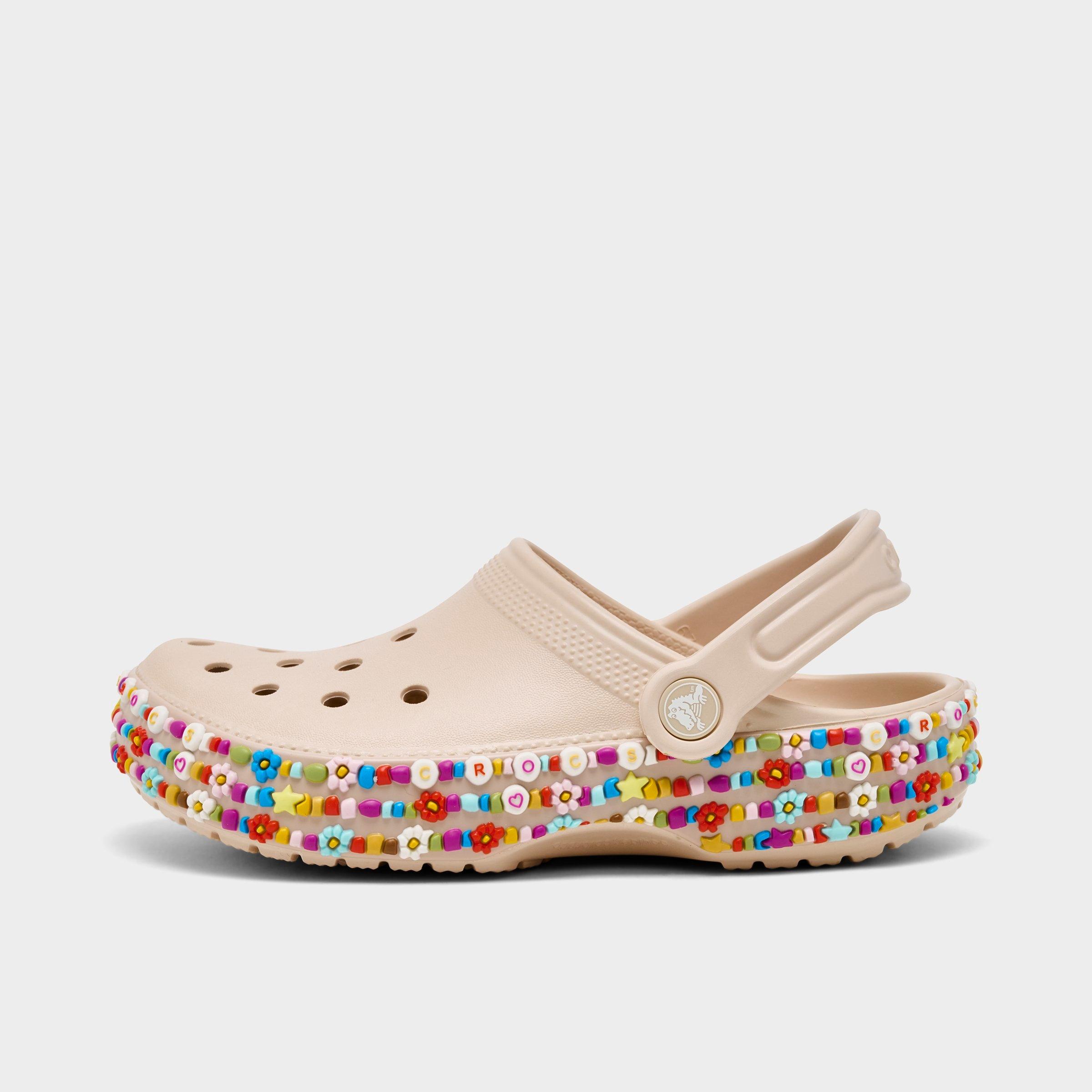 Crocs Girls' Little Kids Friendship Bracelet Classic Clog Shoes in Quartz Size: 13.0