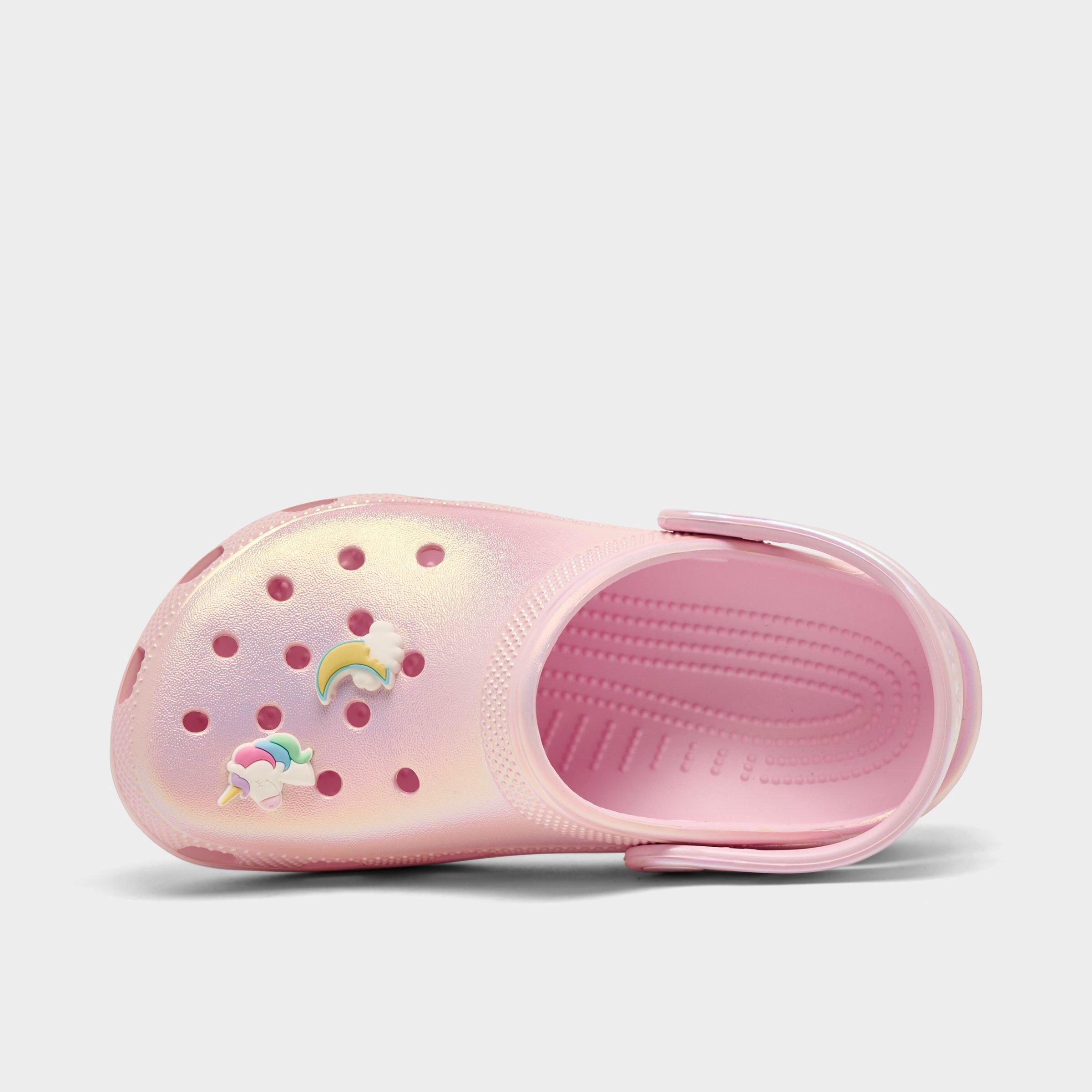 Crocs Girls' Little Kids Unicorn Classic Clog Shoes in Pink Multi Size: 13.0