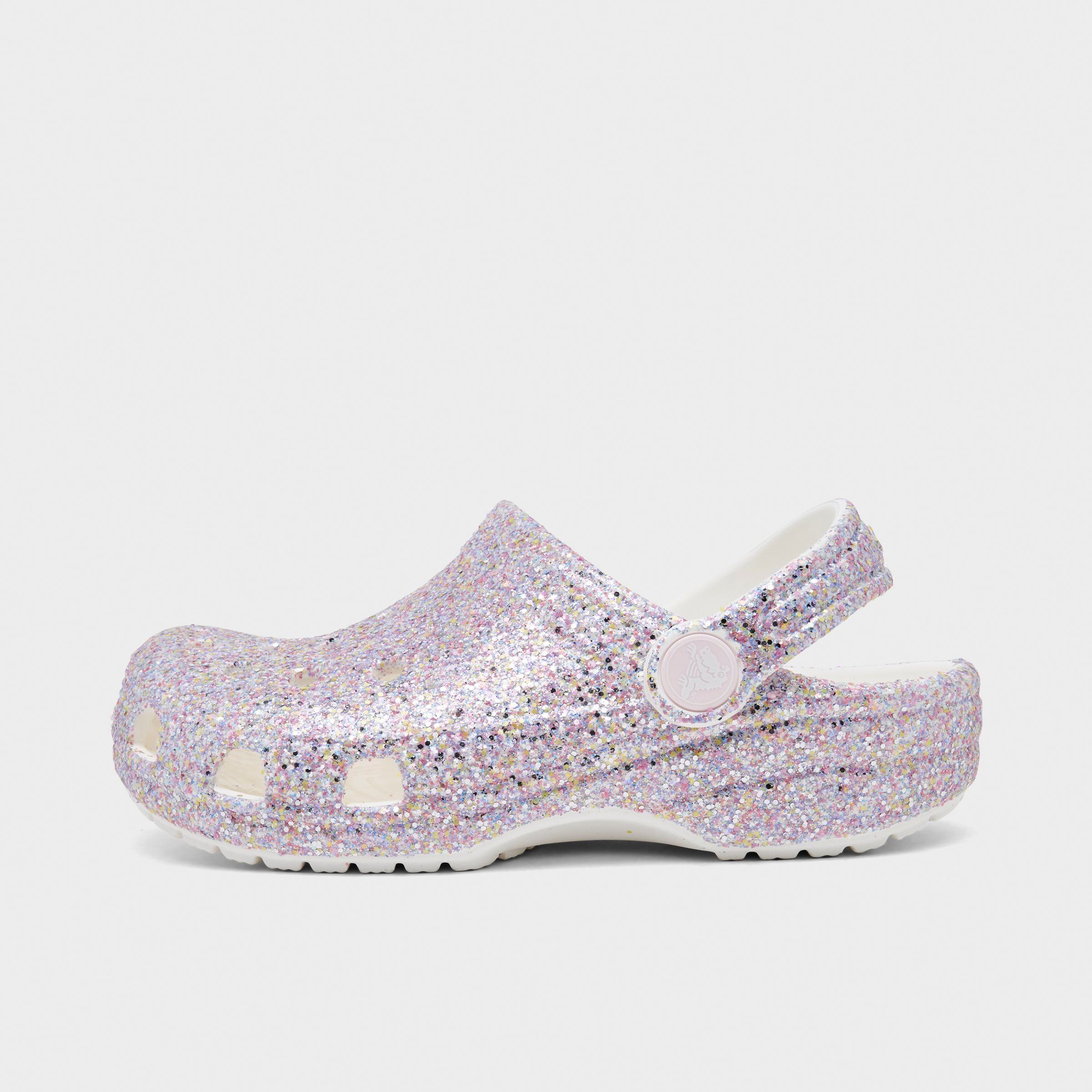 Crocs Girls' Little Kids Glitter Classic Clog Shoes