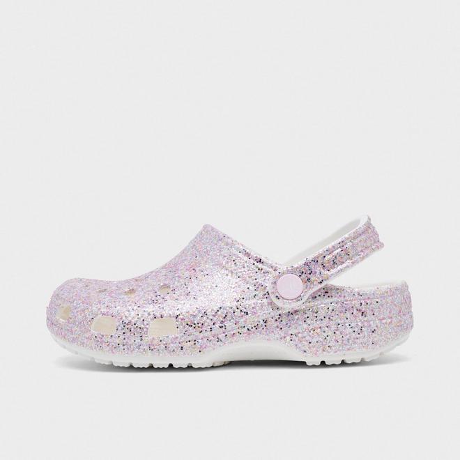 Girls' Big Kids' Crocs Glitter Classic Clog Shoes