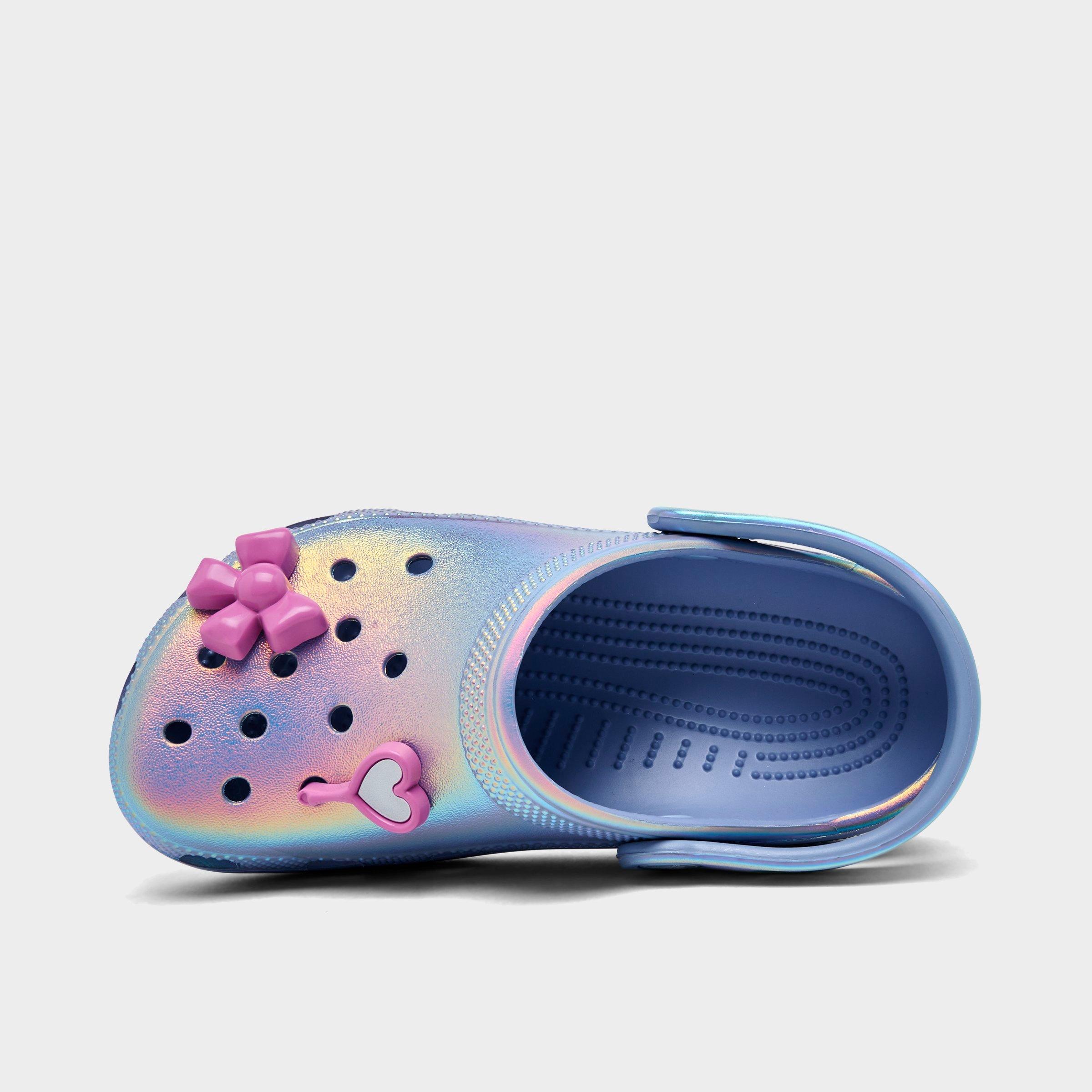 Crocs Girls' Little Kids Sleepover Party Classic Clog Shoes in Blue Haze Size: 3.0
