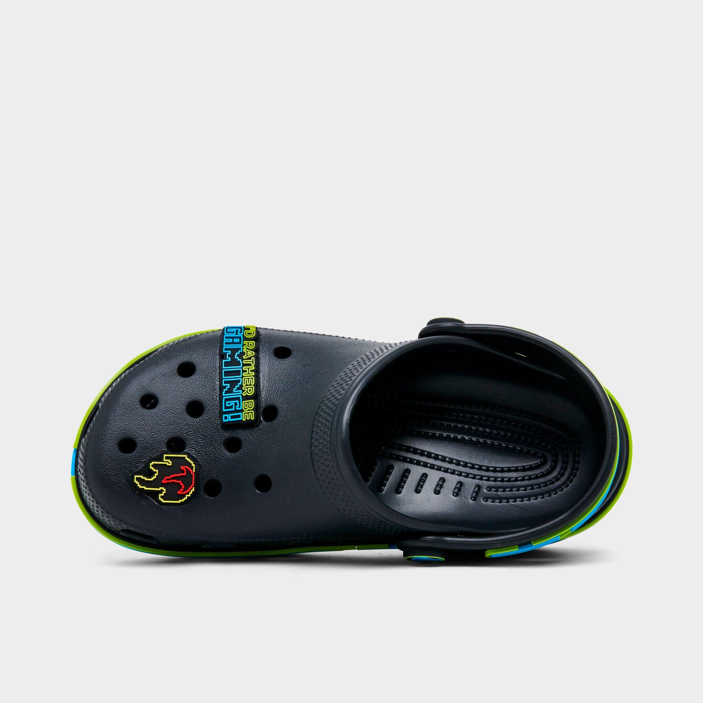 Crocs Little Kids Gamer Classic Clog Shoes in Black Size: 11.0
