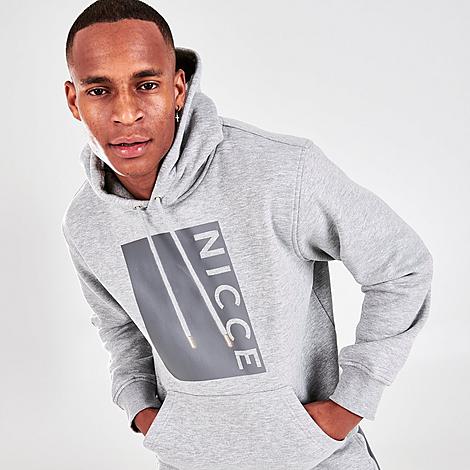 Nicce Cube Reflective Box Print Hoodie In Gray-grey
