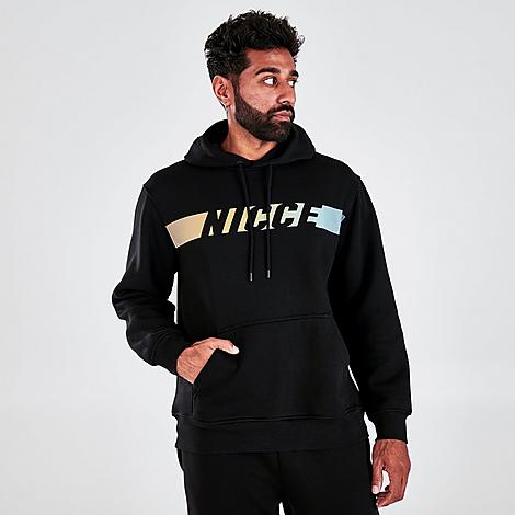 Nicce Omaze Chest Print Hoodie In Black