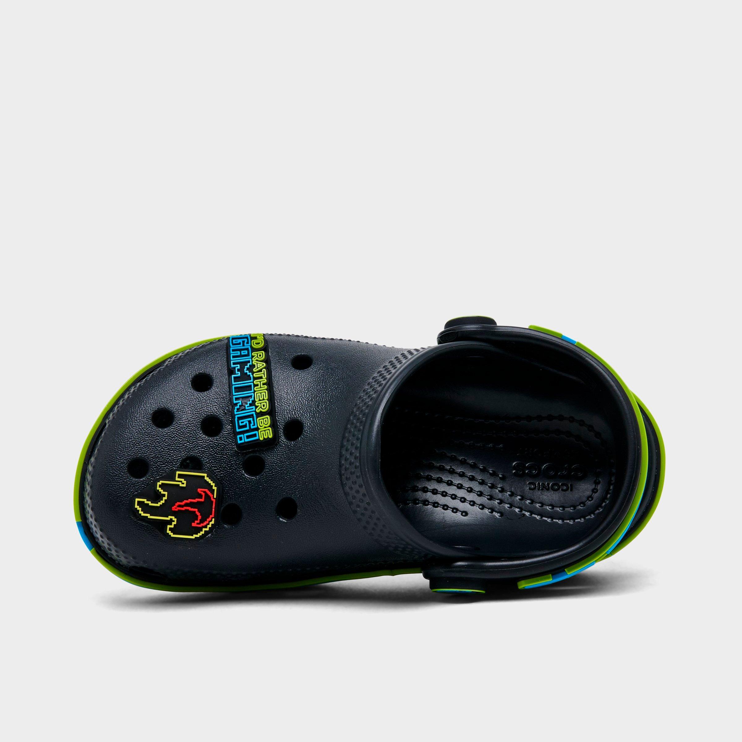 Crocs Kids Toddler Gamer Classic Clog Shoes in Black Size: 4.0