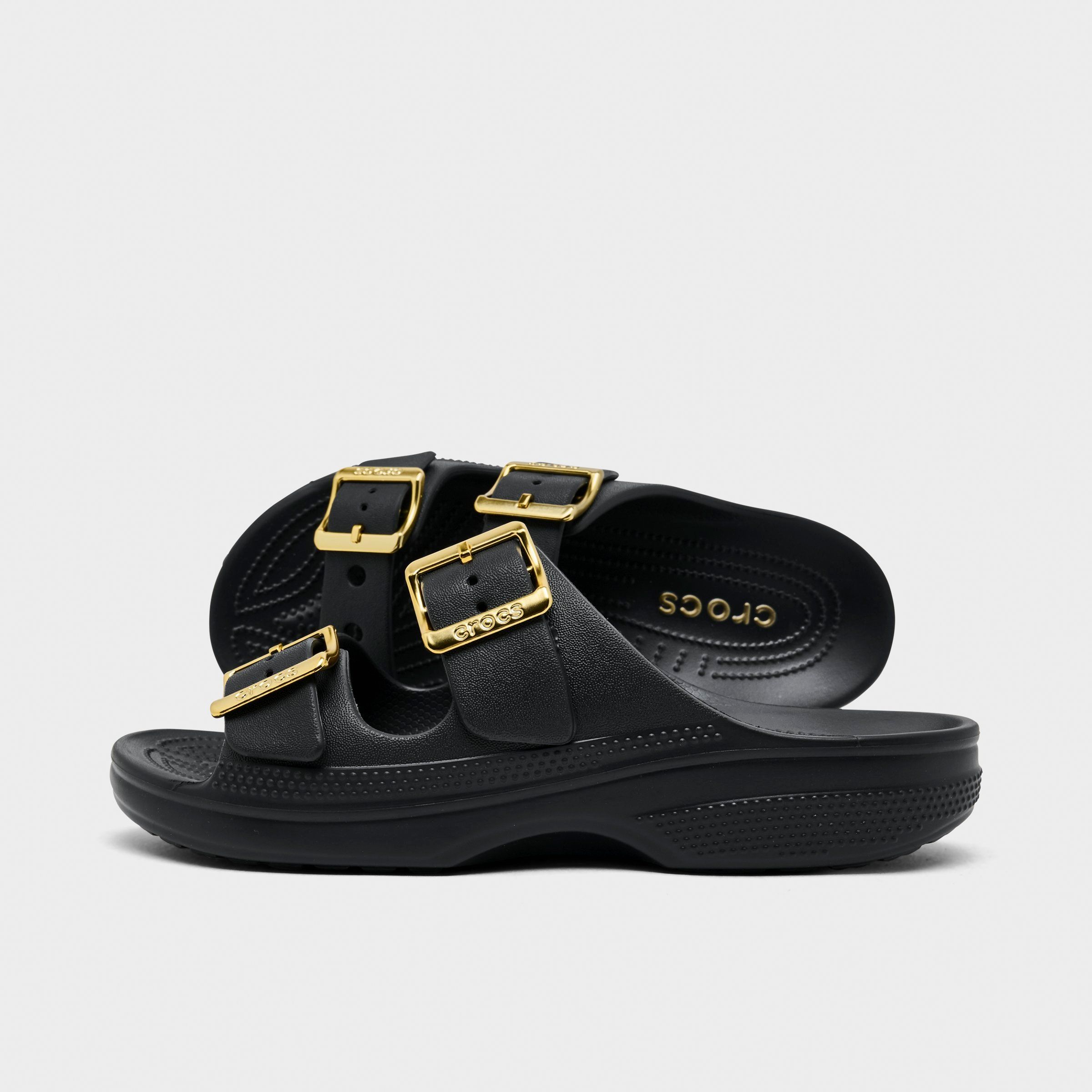 Crocs Women's Saturday Metallic Buckle Casual Sandals