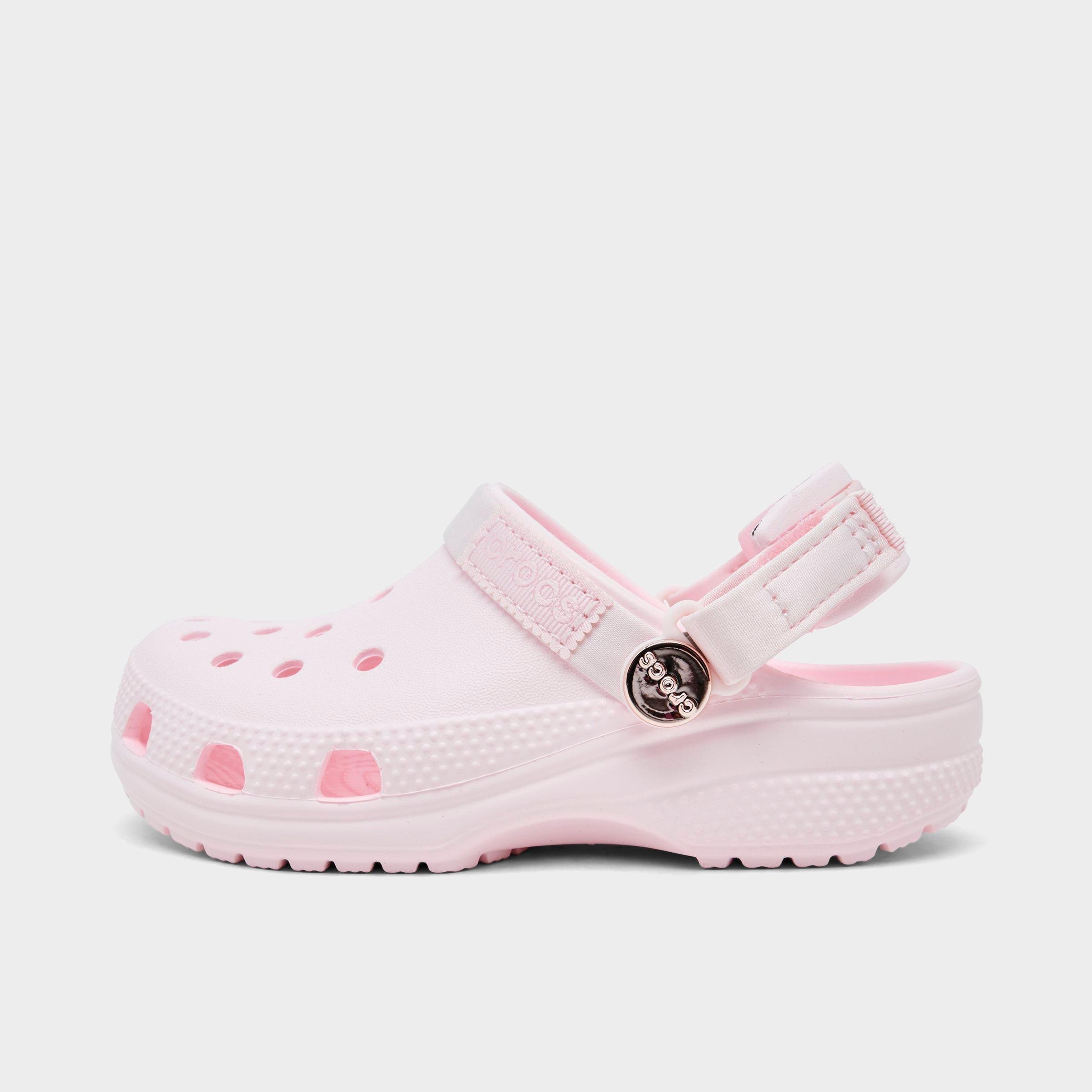 Crocs Girls' Toddler Classic Satin Clog Shoes in Bubble Ice Size: 10.0