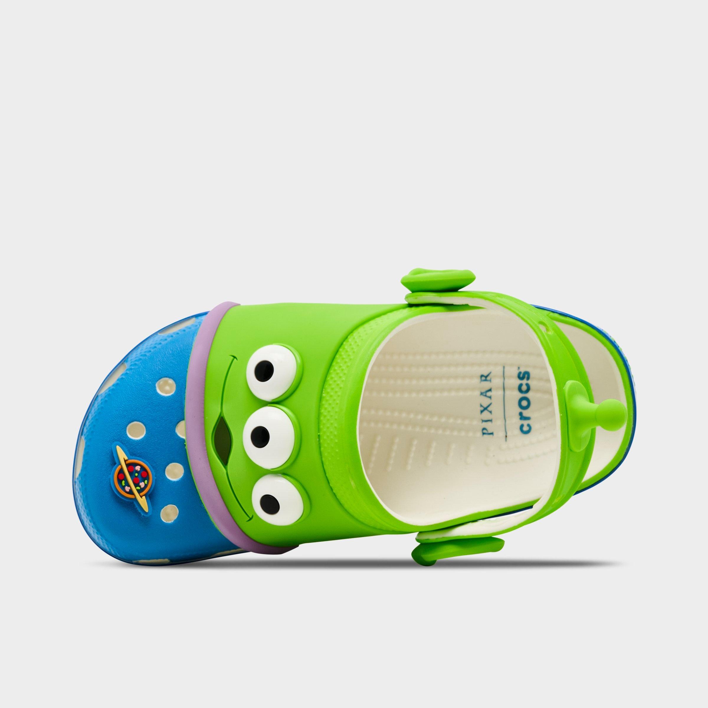 Crocs Little Kids x Toy Story Alien Classic Clog Shoes in Green/Blue Size: 11.0
