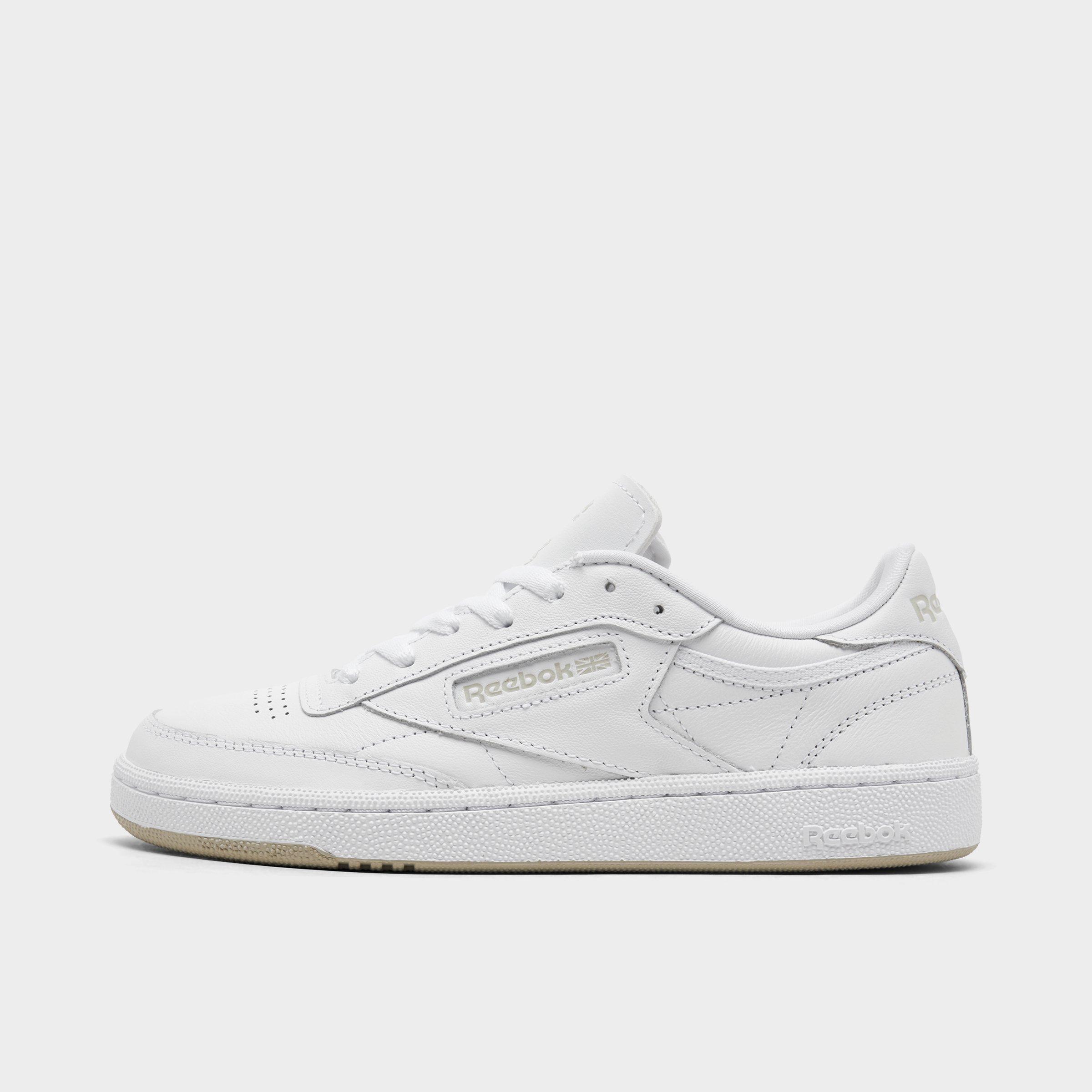 Reebok Women's Club C 85 Casual Shoes in White/White/Beige Size: 5.0