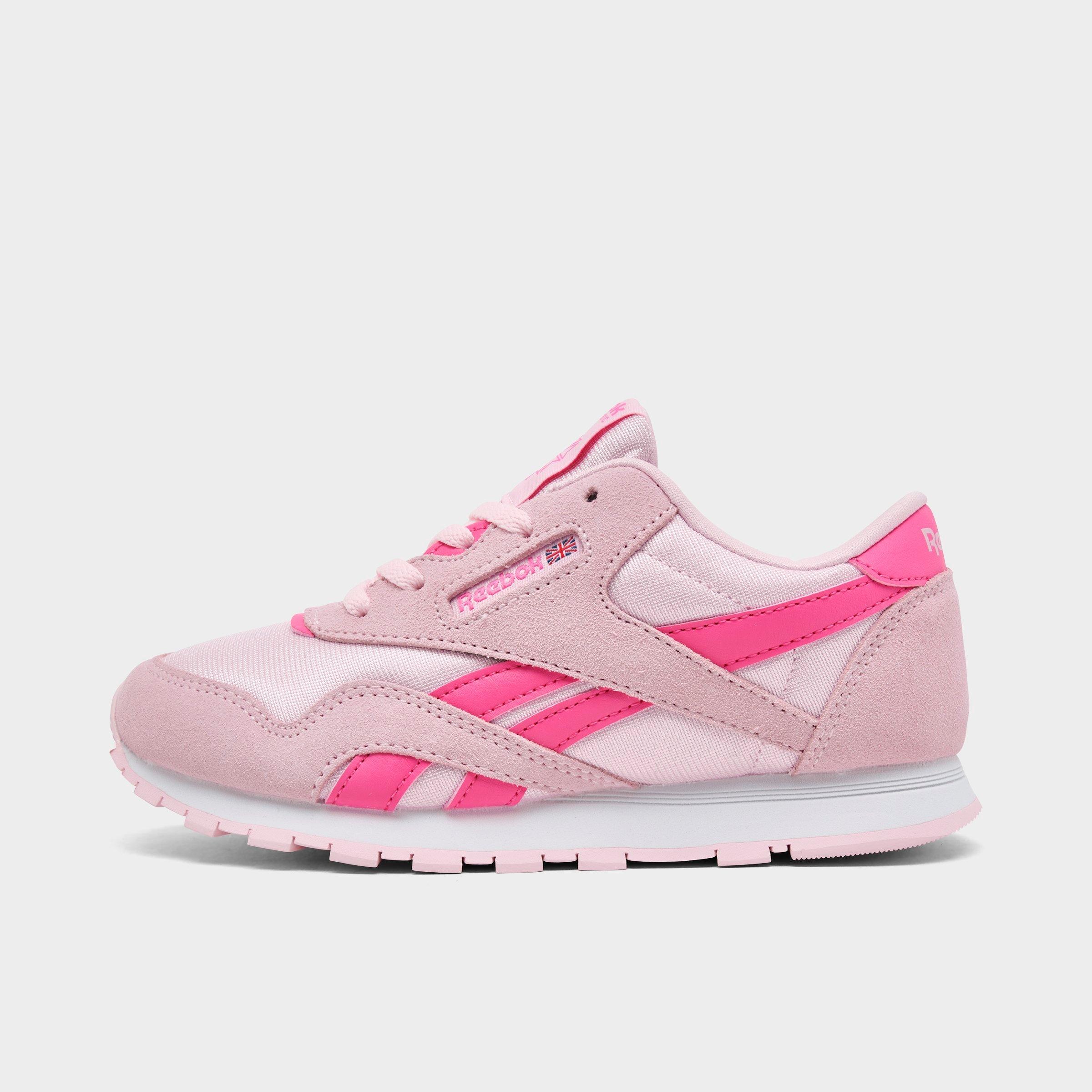 Reebok Girls' Little Kids Classic Nylon Casual Shoes in Frosted Berry/Frosted Berry Size: 1.0