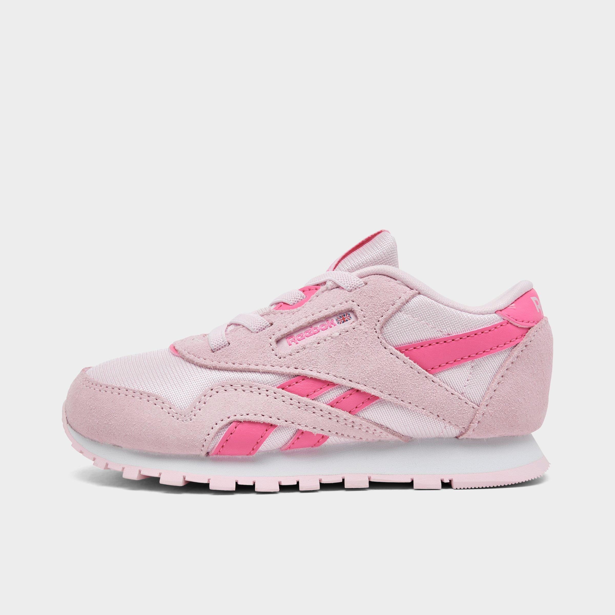 Reebok Kids Toddler Classic Nylon Stretch Lace Casual Shoes in Frosted Berry Size: 4.0