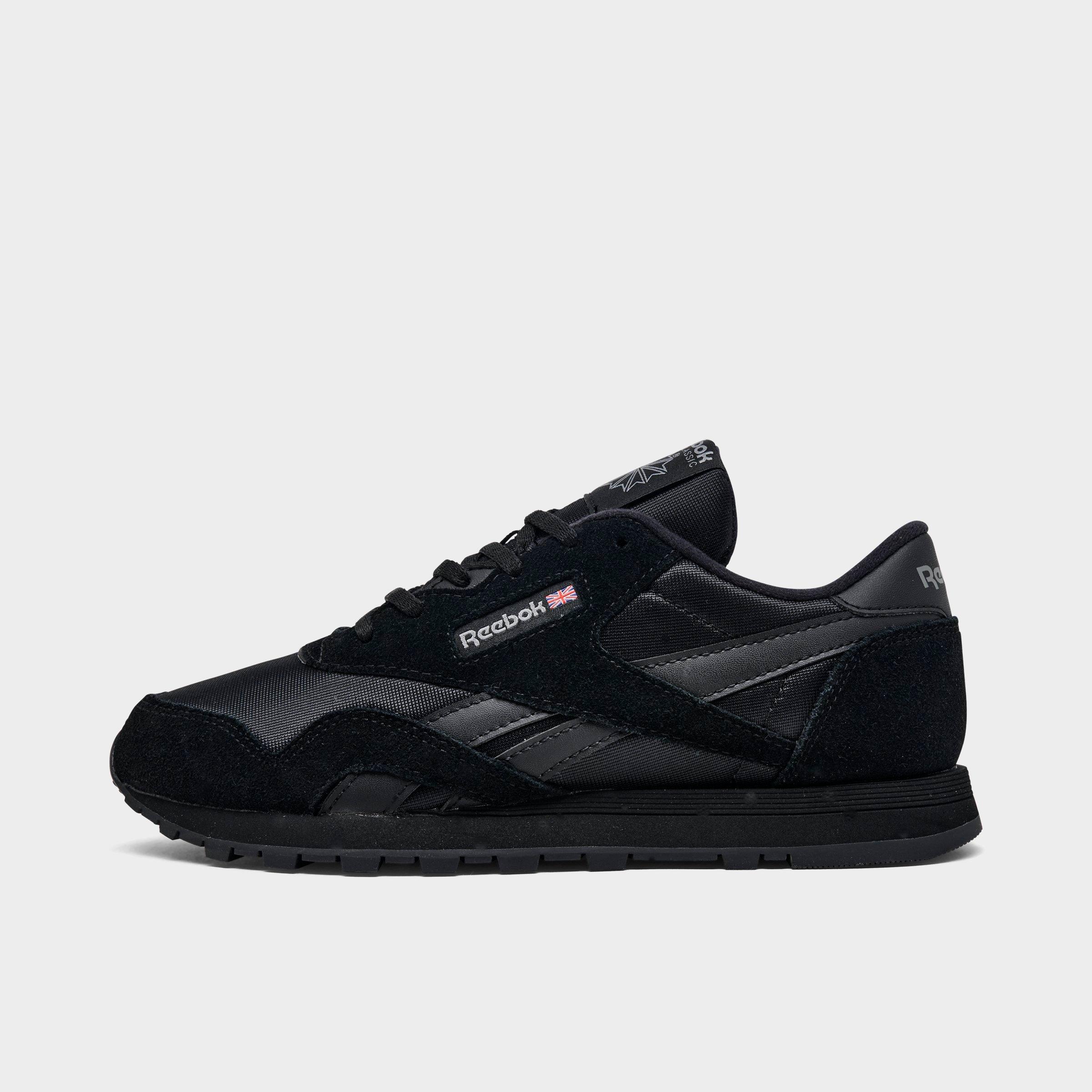 Reebok Big Kids Classic Nylon Casual Shoes in Black Size: 3.5