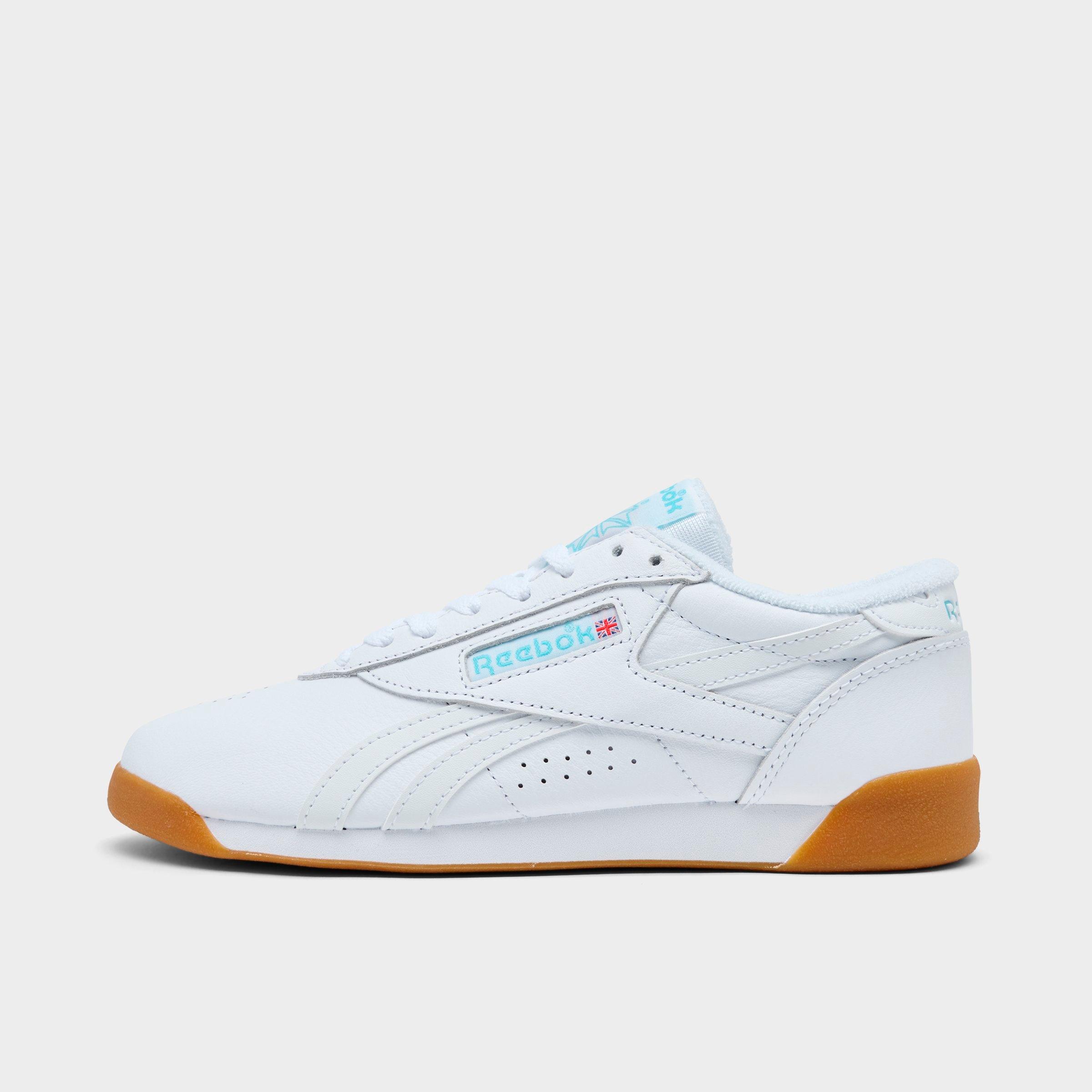 Reebok Women's Freestyle Lo Casual Shoes in White/White/Gum Size: 5.0