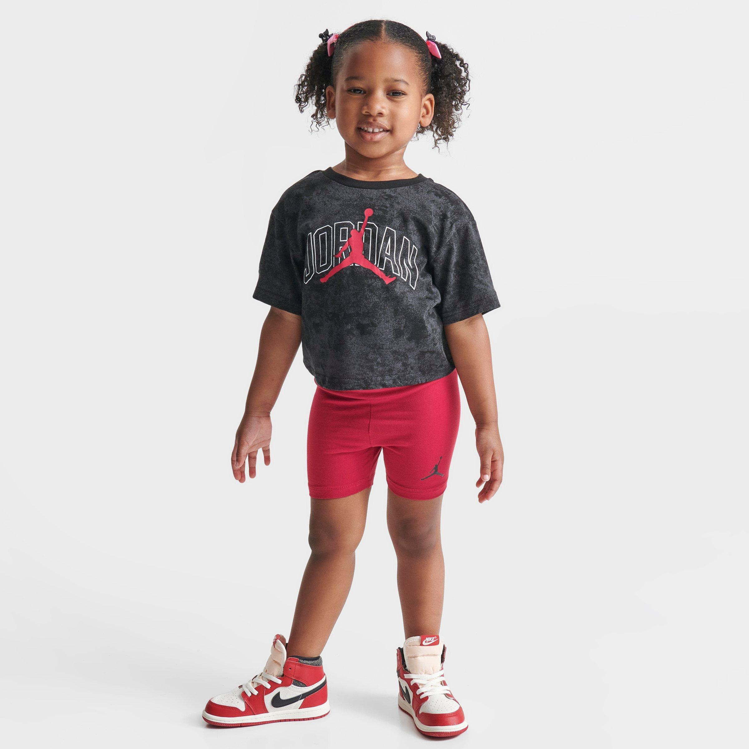 Nike Babies' Jordan Girls' Toddler Jordan Flight T-shirt And Bike