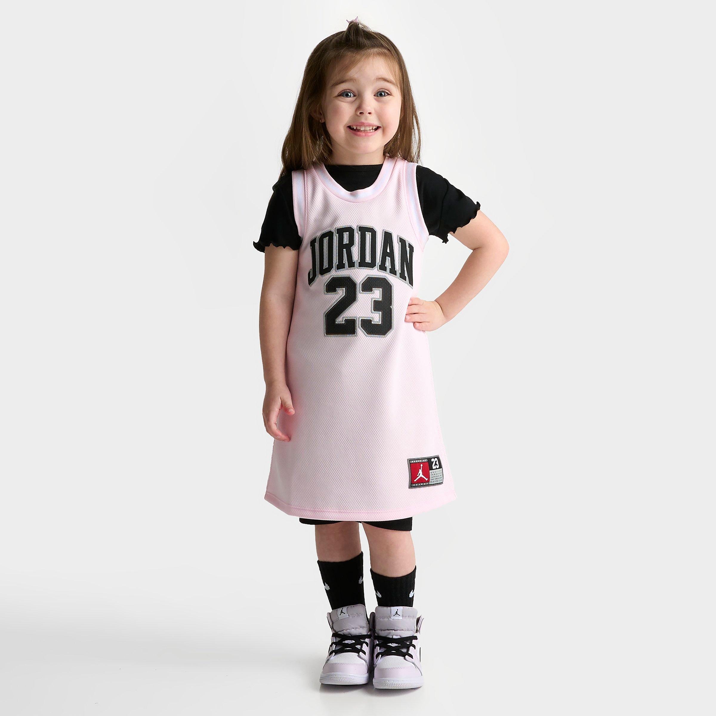 Jordan Girls' Toddler 23 Jersey Dress in Pink Foam Size: 2T
