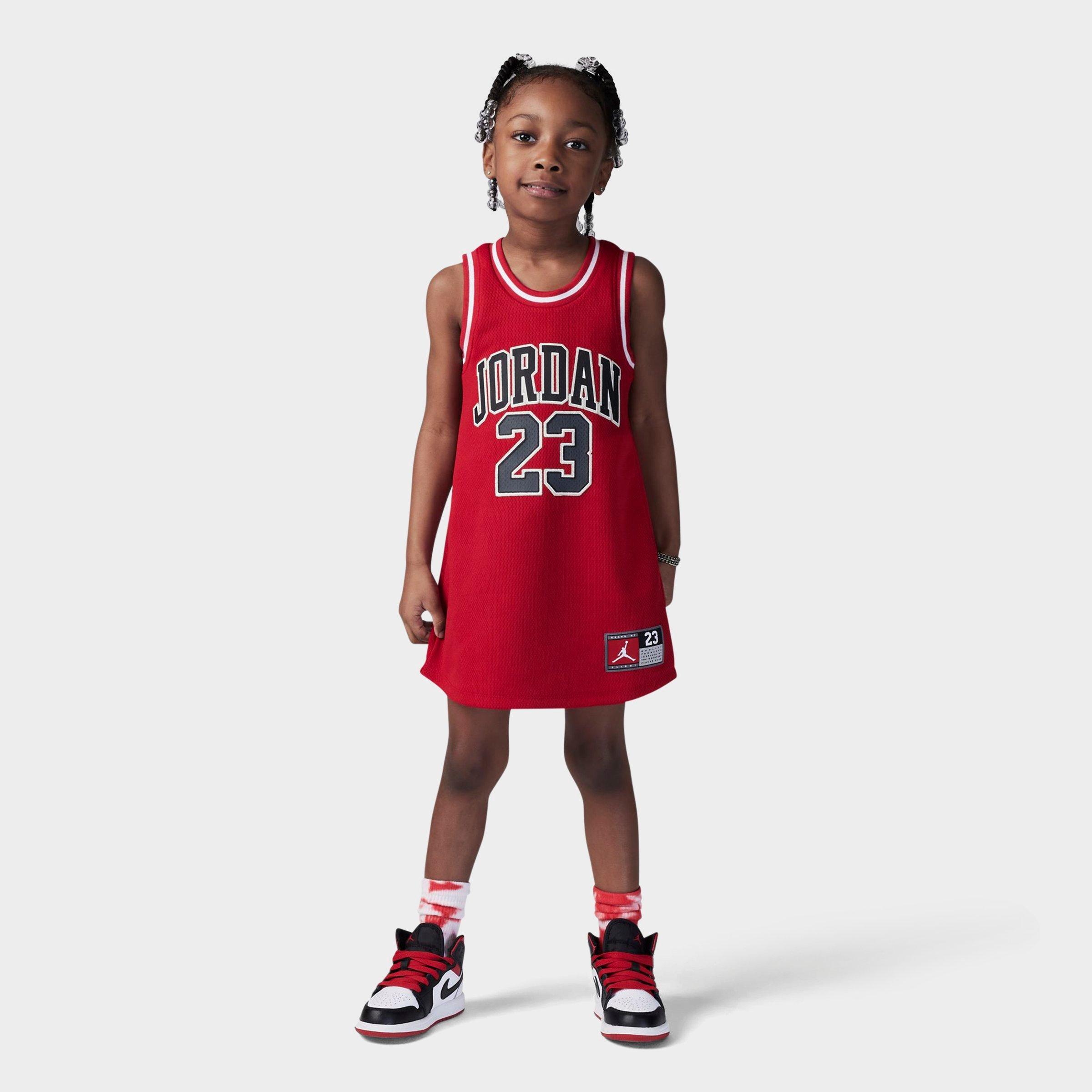 Shop Nike Jordan Girls' Toddler 23 Jersey Dress In Gym Red