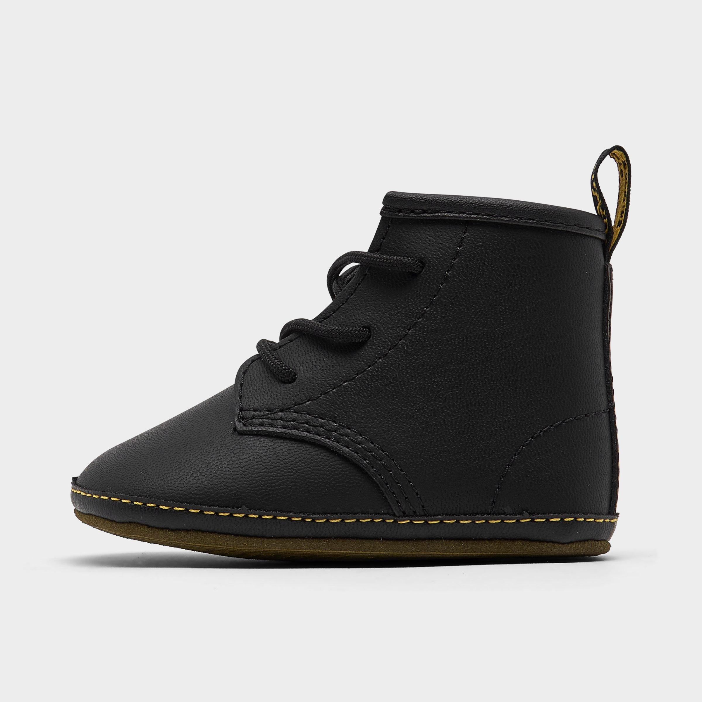 Shop Dr. Martens' Dr. Martens Infant 1460 Auburn Leather Stretch Lace Booties In Black