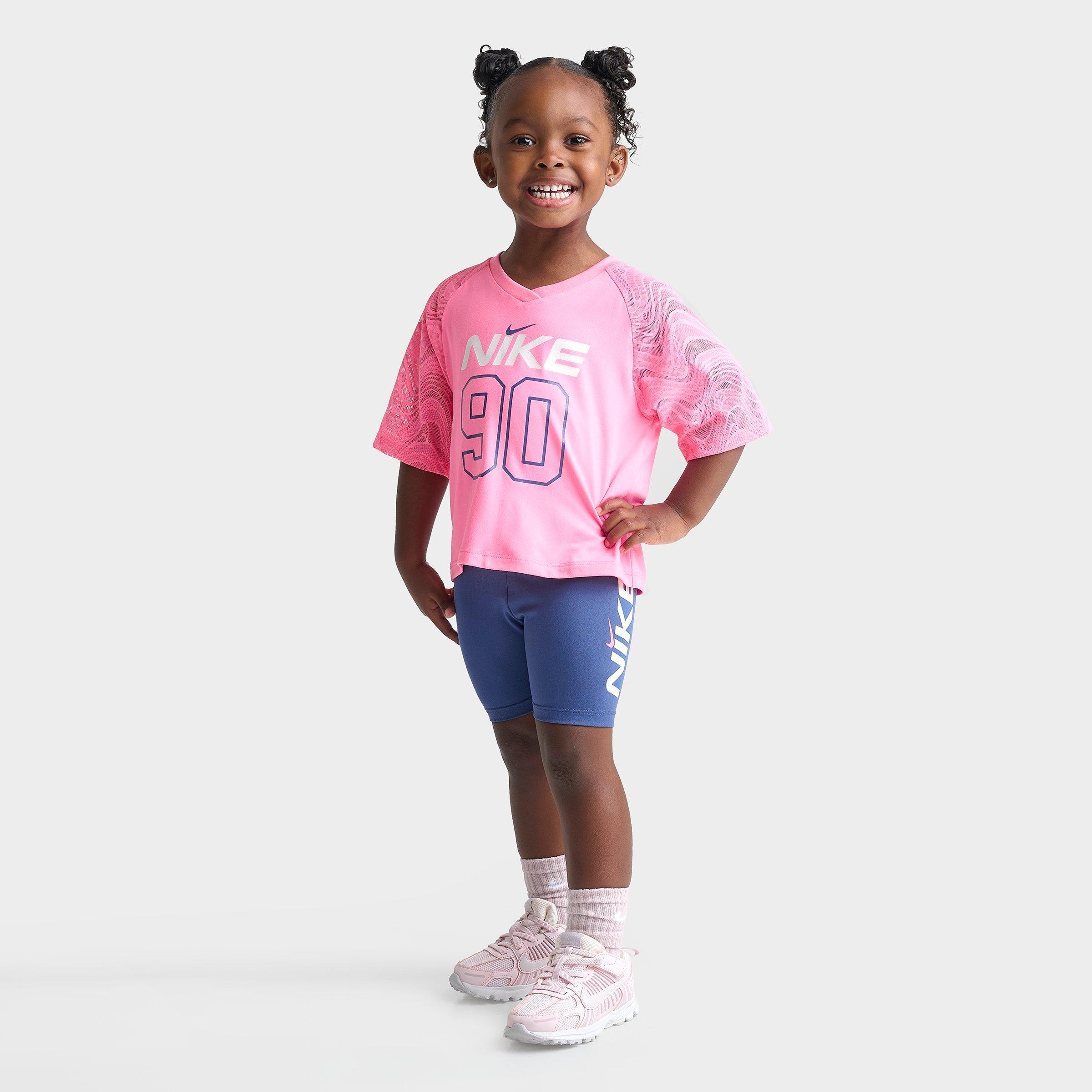 Nike Girls' Toddler Dri-FIT Easy Breezy Boxy Jersey and Bike Shorts Set