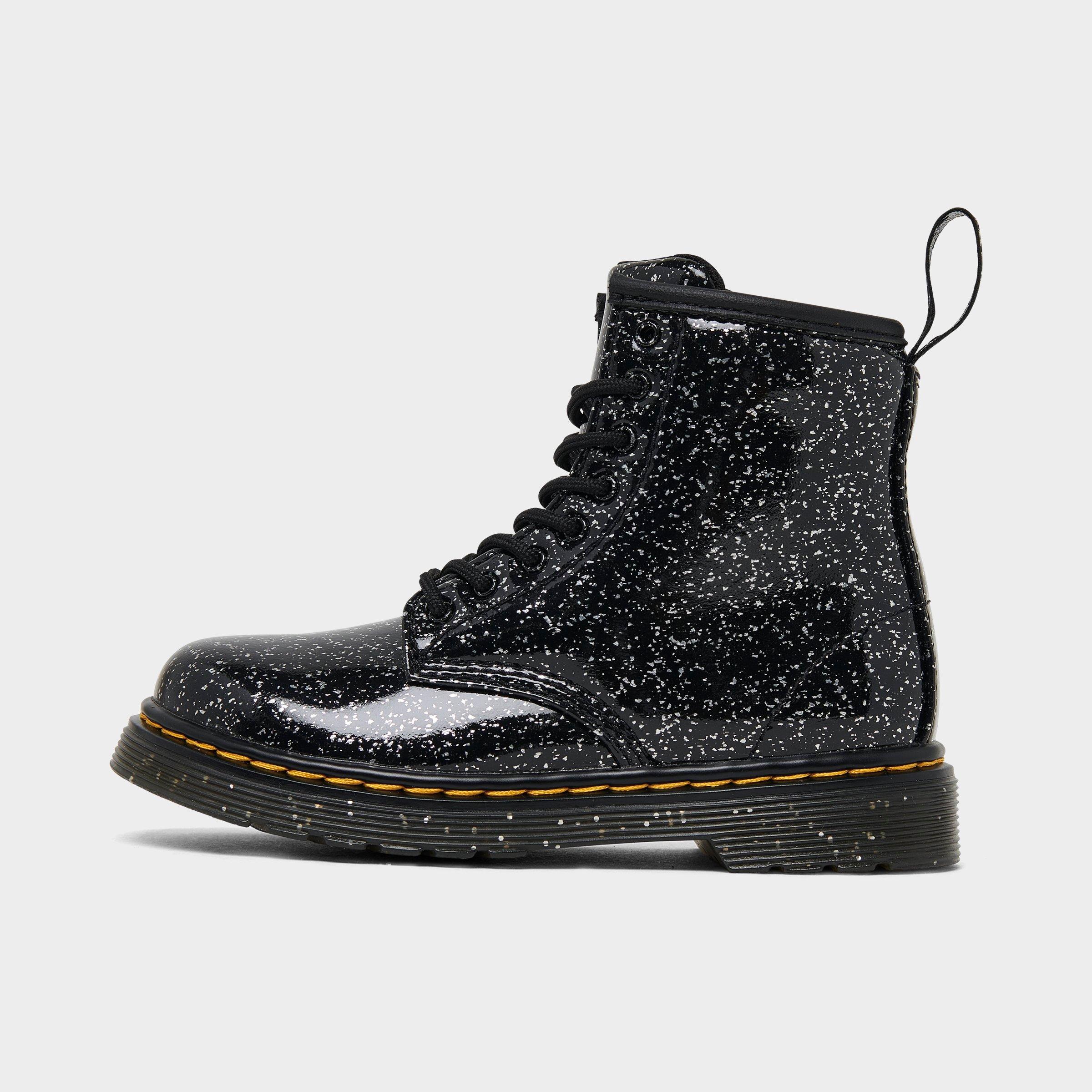 Dr. Martens' Babies' Dr. Martens Girls' Toddler 1460 Softy T Leather Boots In Black Cosmic Glitter