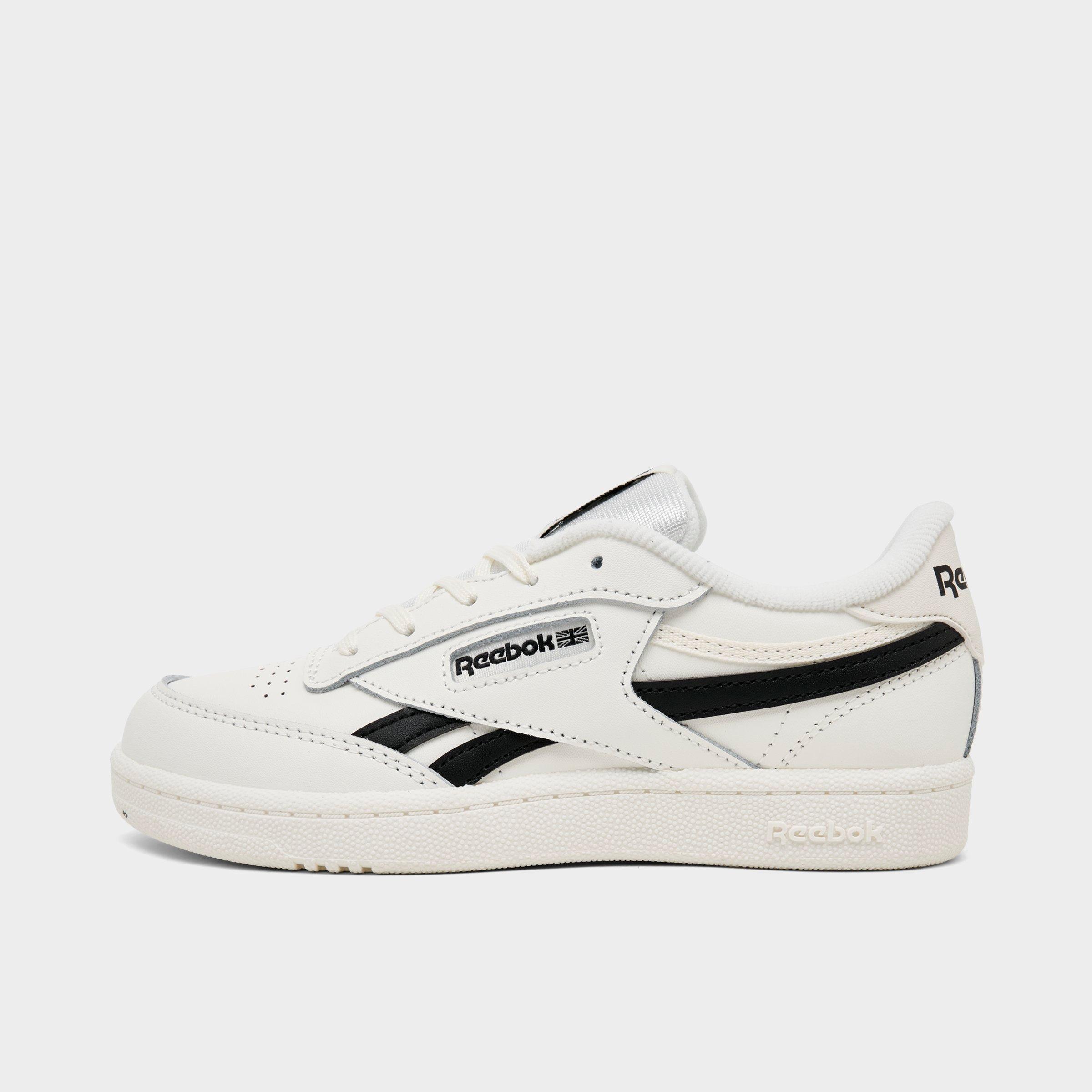 Reebok Little Kids Classic Club C Revenge Casual Shoes in Chalk/Black/New Grey Size: 13.0