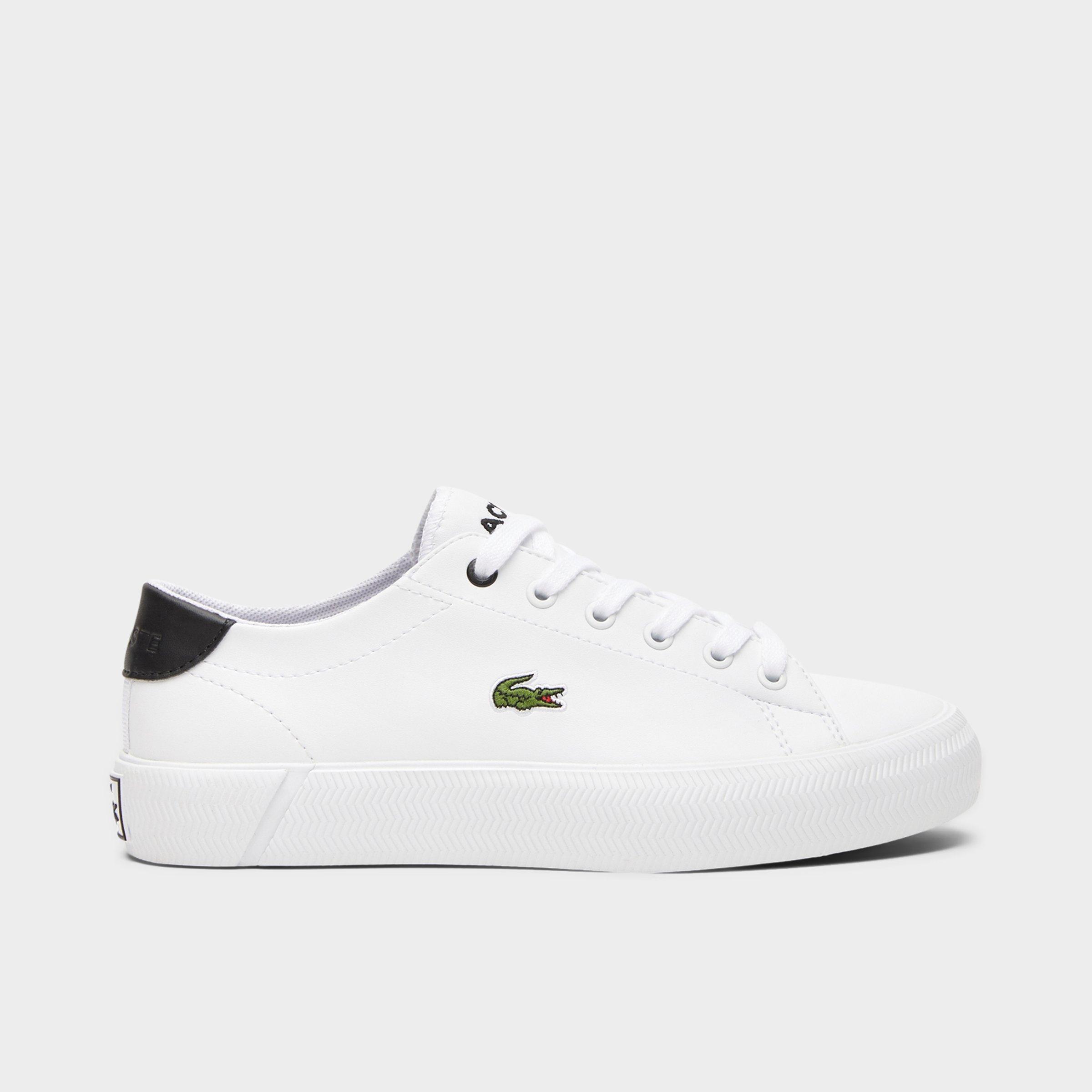 Lacoste Big Kids Gripshot Casual Shoes in White/Black Size: 3.0