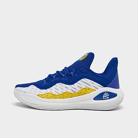 Under Armour Big Kids' Curry Flow 11 Basketball Shoes In White/royal/versa Blue