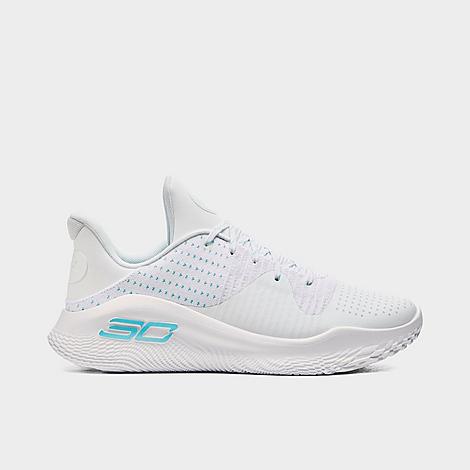 Shop Under Armour Curry 4 Low Flotro Basketball Shoes In White/white/sky Blue