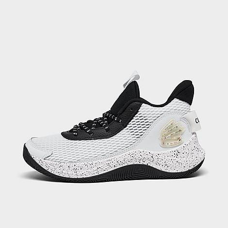 Shop Under Armour Big Kids' Curry 3z7 Basketball Shoes In White/black