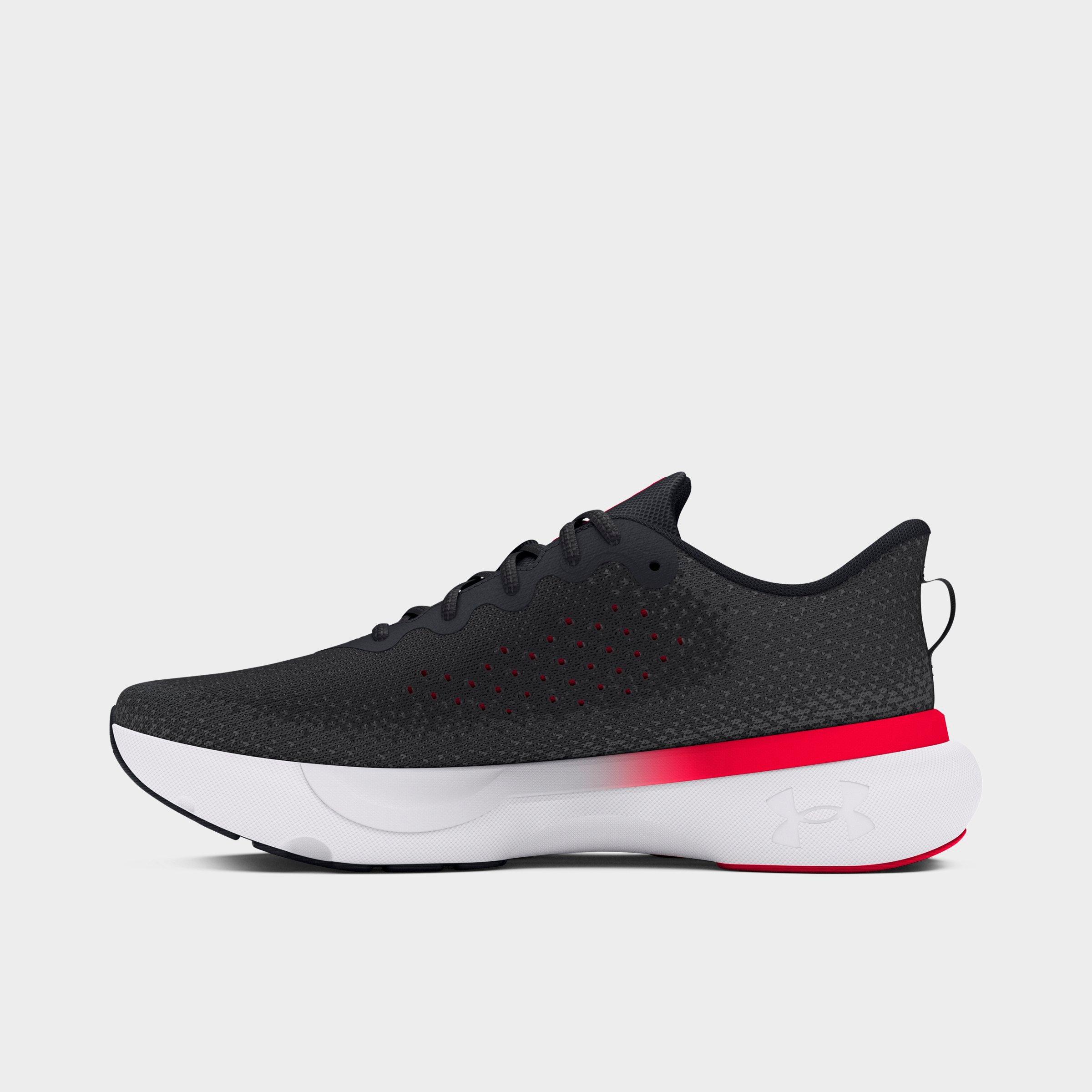 Under Armour Men's UA Infinite Running Shoes in Black/Castlerock/Red Size: 7.0
