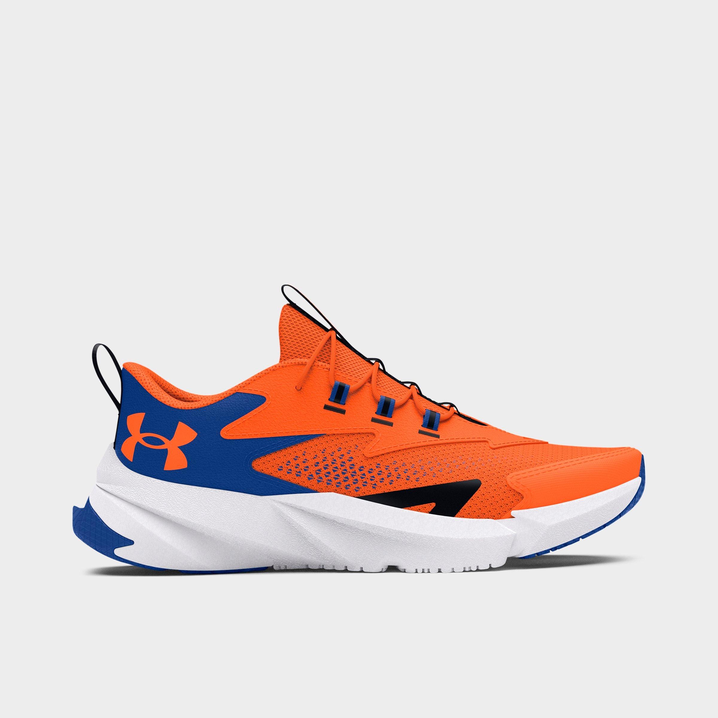 Under Armour Boys Little Kids Scramjet 6 Running Shoes in Orange Blast/Tech Blue/Orange Blast Size: 1.0