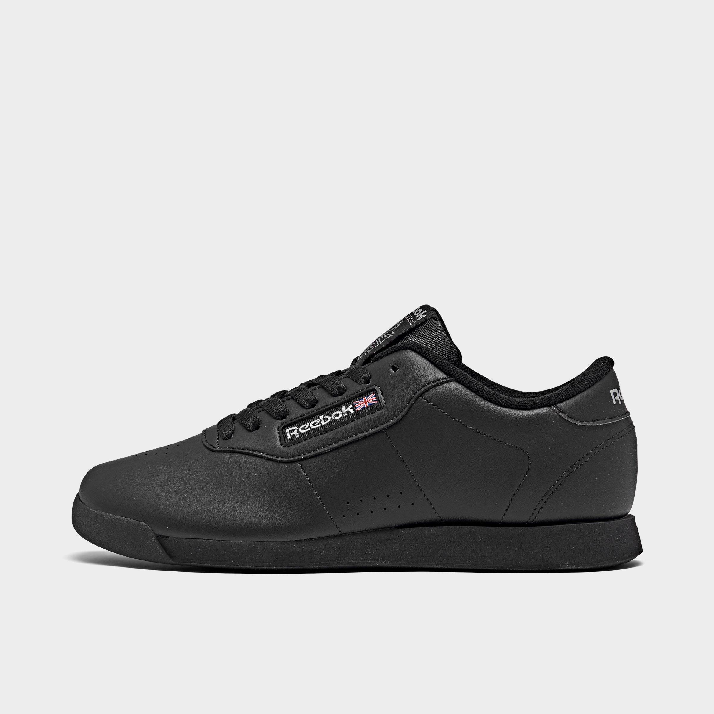 Reebok Women's Princess Casual Shoes (Wide Width D) in Black/Black Size 9.0 Leather