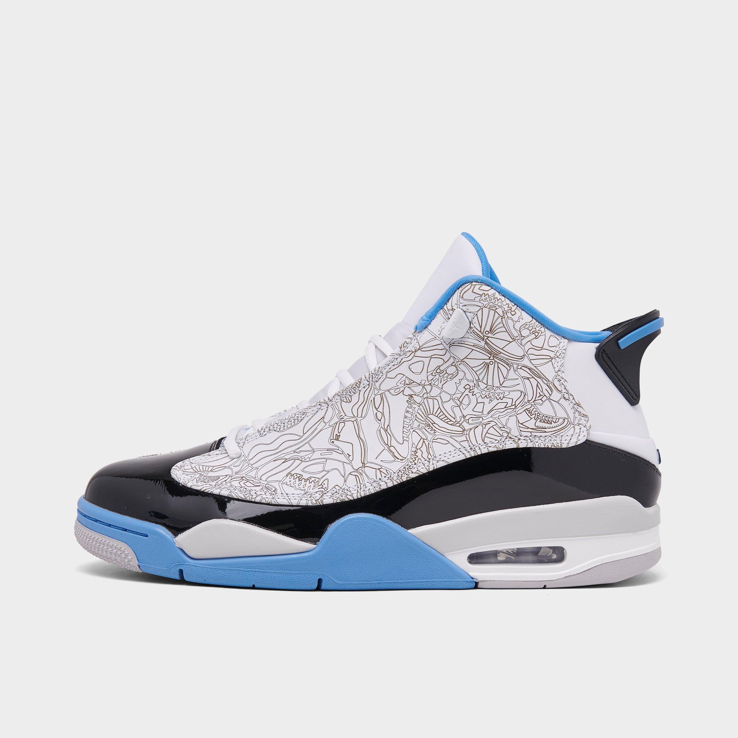Nike Jordan Men's Air Retro Dub Zero Off-court Shoes In White/university Blue/black/neutral Grey