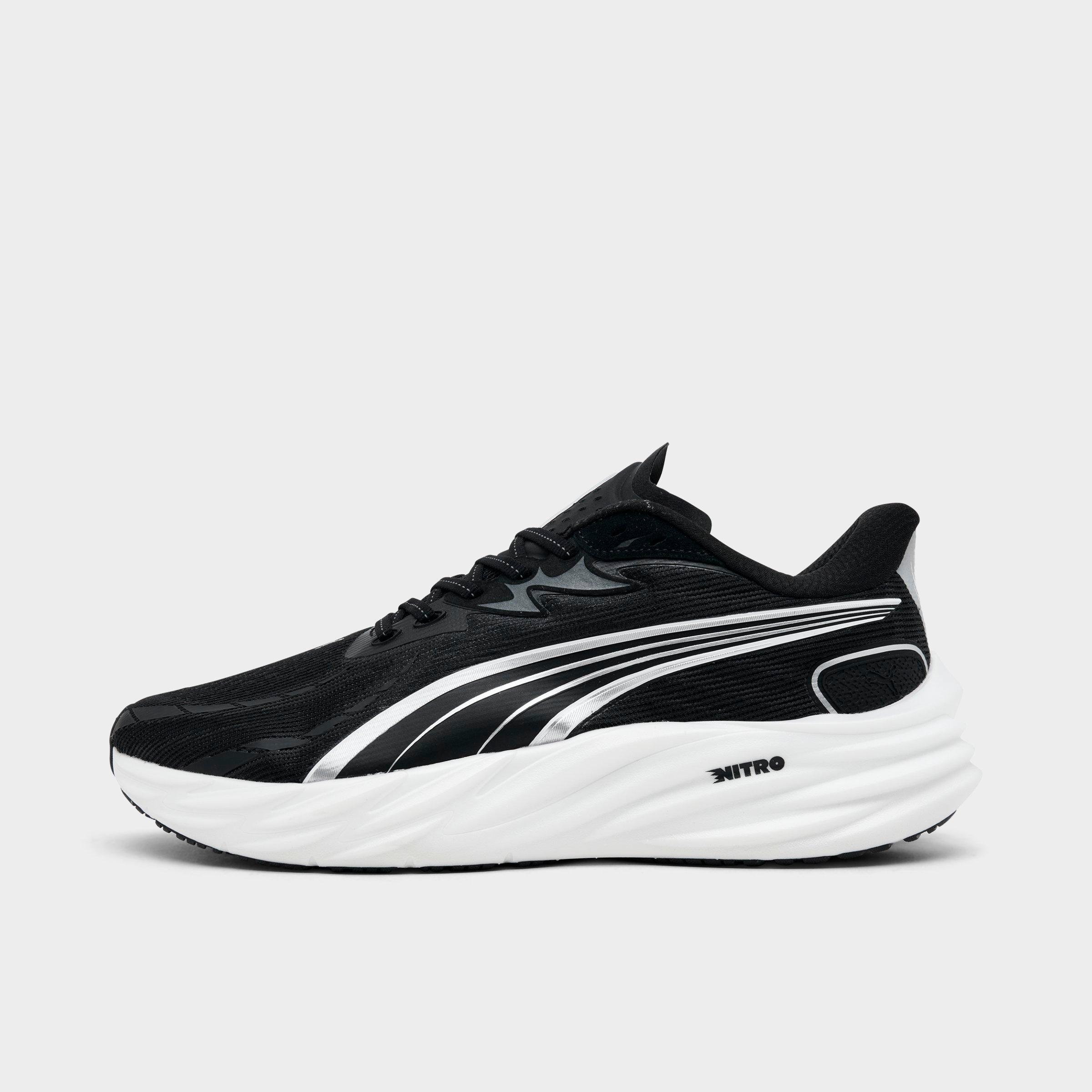 Men's Puma Velocity NITRO 4 Running Shoes in Puma Black/Puma White Size: 7.0