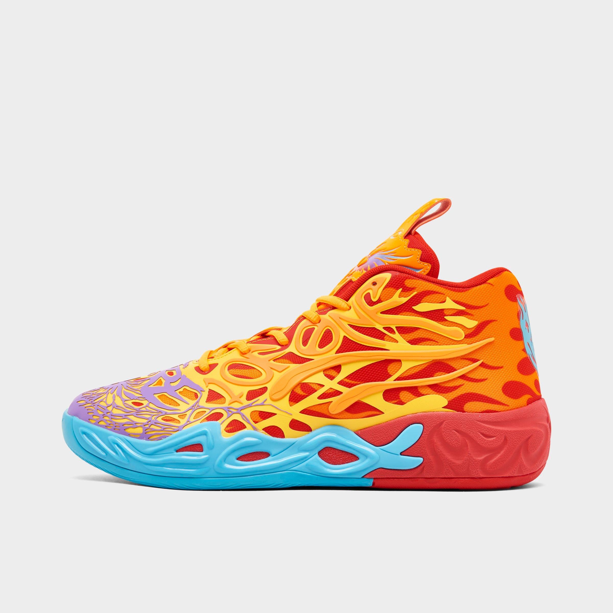 Men's Puma LaMelo Ball MB.04 Basketball Shoes in Red/Orange Glow/Multi Size: 8.0