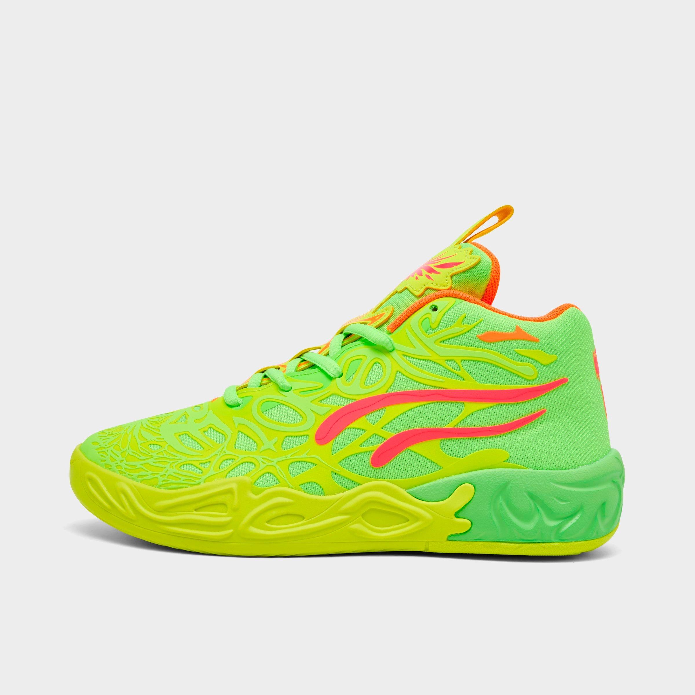 Little Kids Puma LaMelo Ball MB.04 Basketball Shoes in Gem Yellow/Fluorescent Green/Pink Size: 1.5