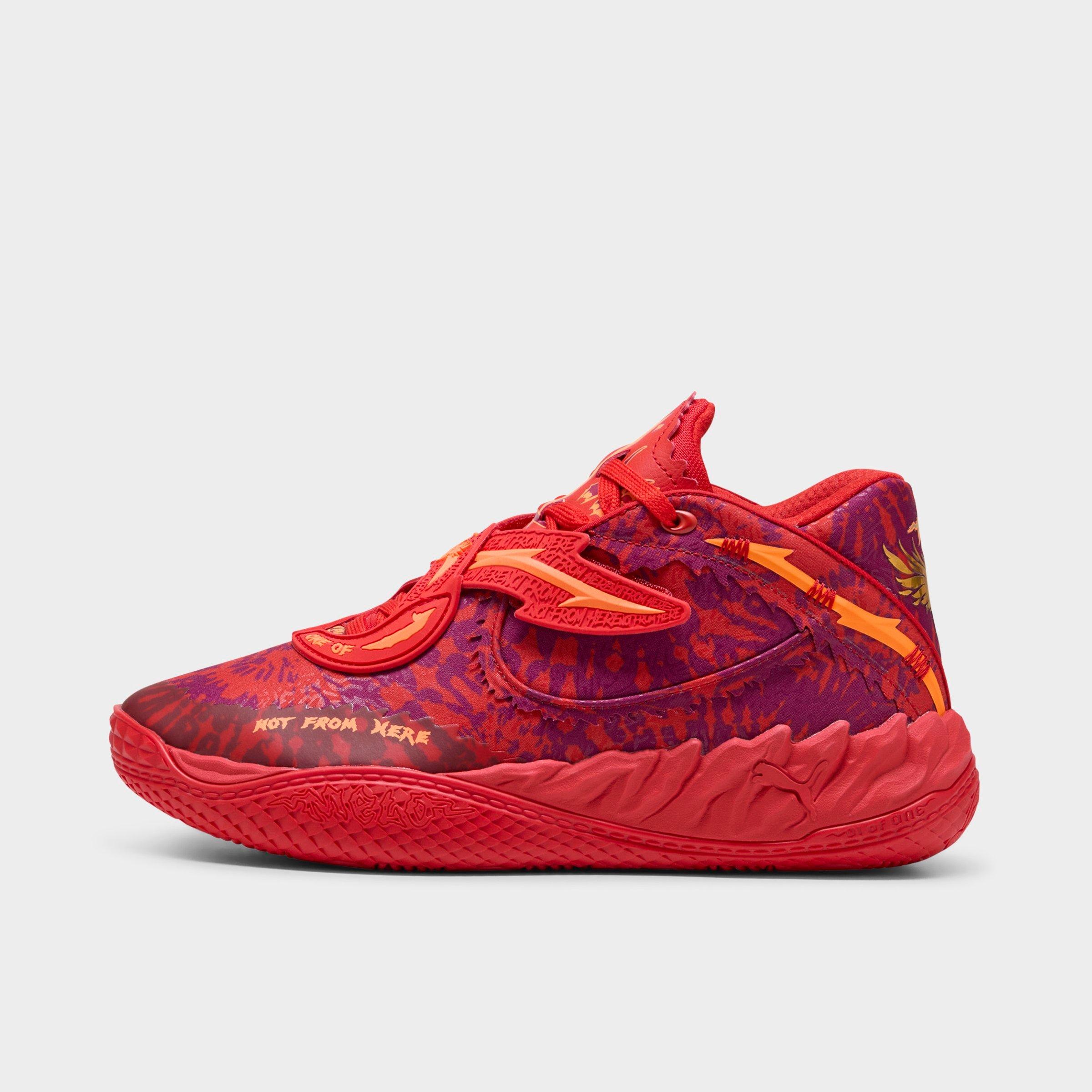 Men's Puma LaMelo Ball MB.05 Basketball Shoes in Puma Red/Magenta Gleam/Fluorescent Orange Size: 8.0
